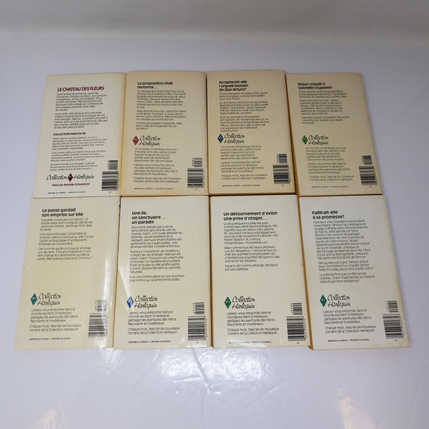 Collection Harlequin Lot 18 Livres Français/French Romance Paperback Books 1980s