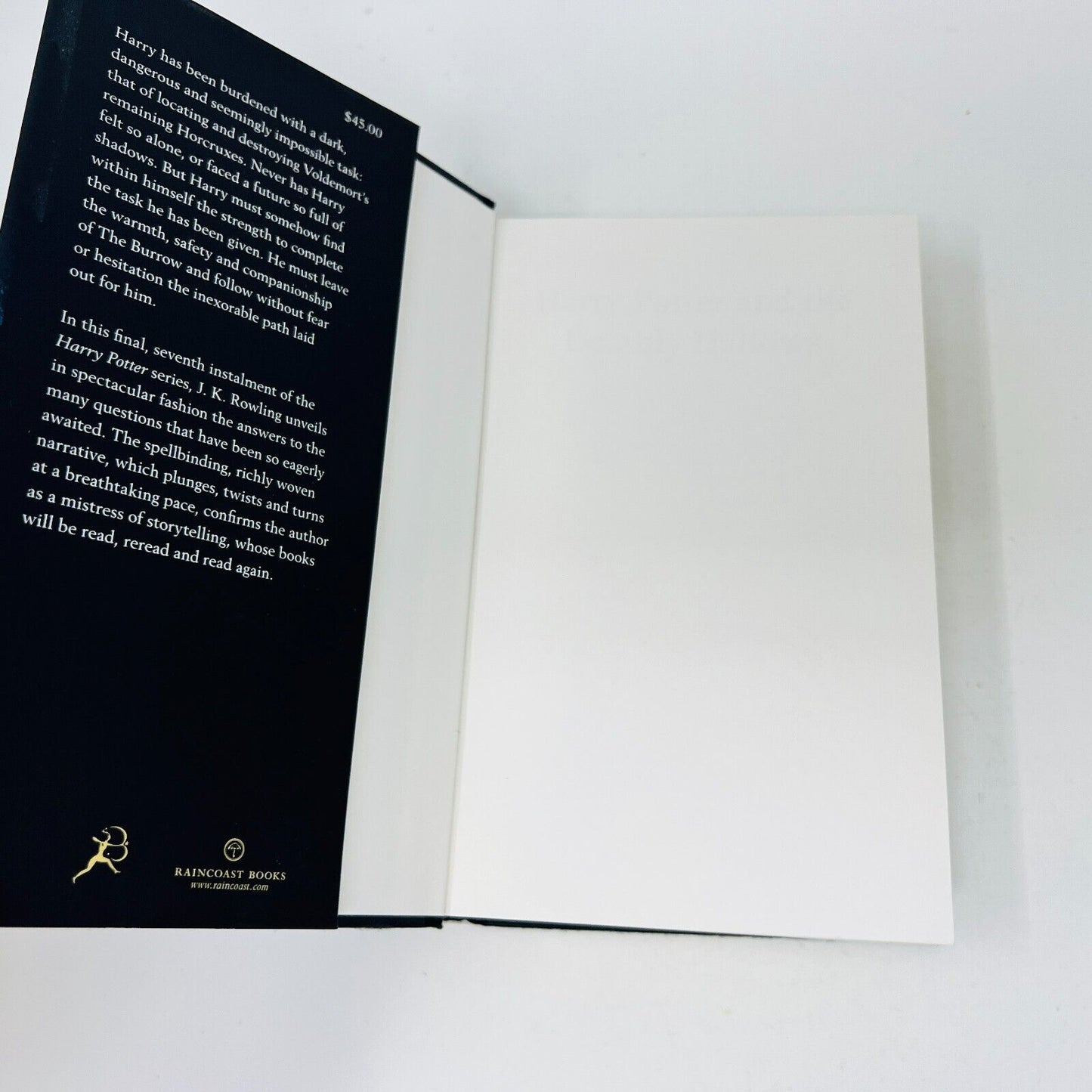Harry Potter and the Deathly Hallows JK. Rowling Raincoast Black Cover 1st Print