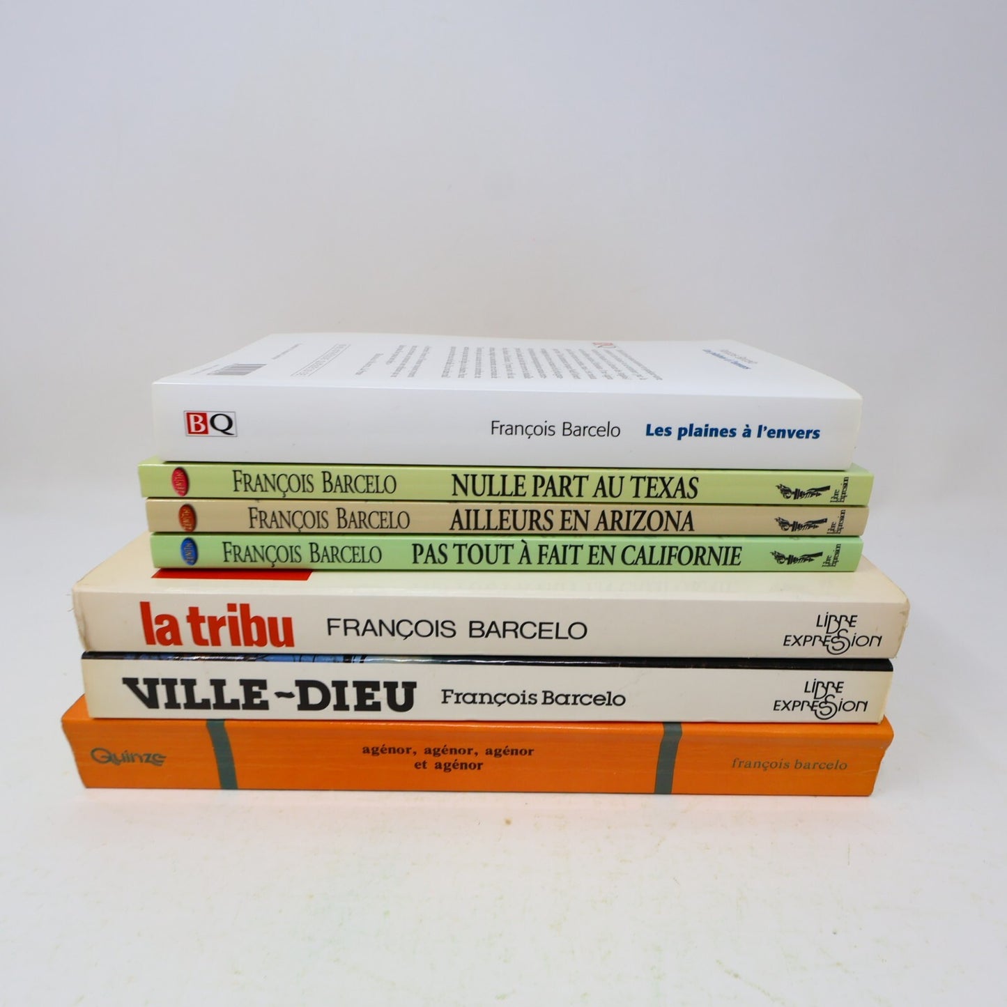 François Barcelo Lot 7 Livres Benjamin Tardif/Tribu/Ville Dieu/Agénor Roman PB