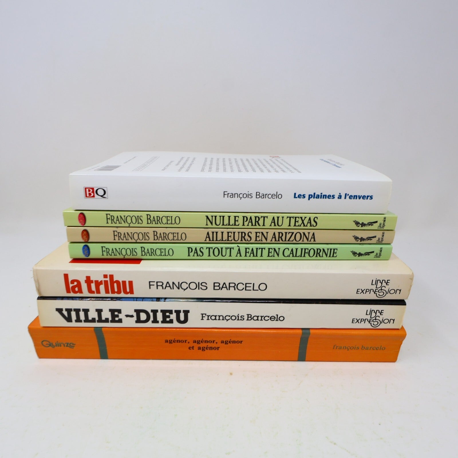 François Barcelo Lot 7 Livres Benjamin Tardif/Tribu/Ville Dieu/Agénor Roman PB