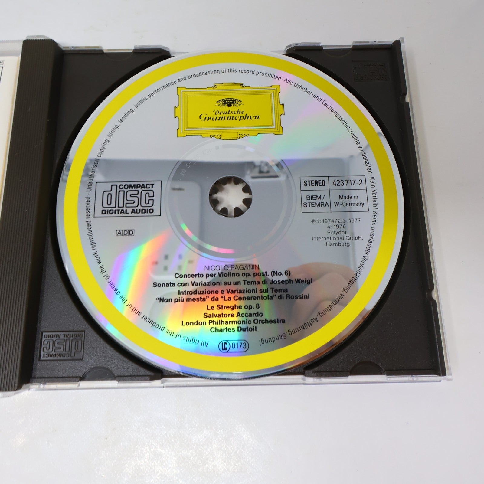 Paganini Violinkonzert/Violin Concerto #6 CD Paganini/Dutoit Deutsche Grammophon