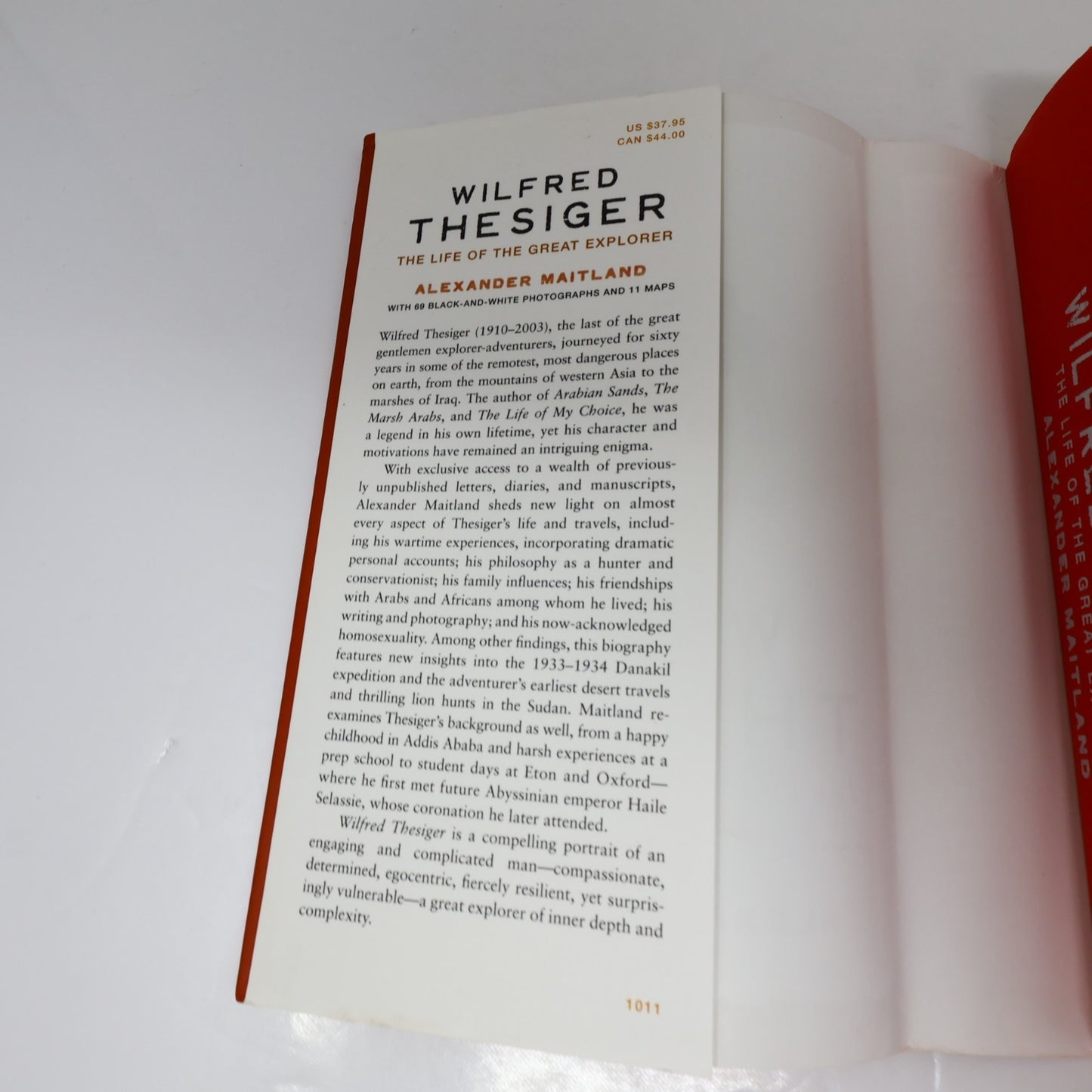 Wilfred Thesiger the Life of the Great Explorer Alexander Maitland 2011 HC DJ