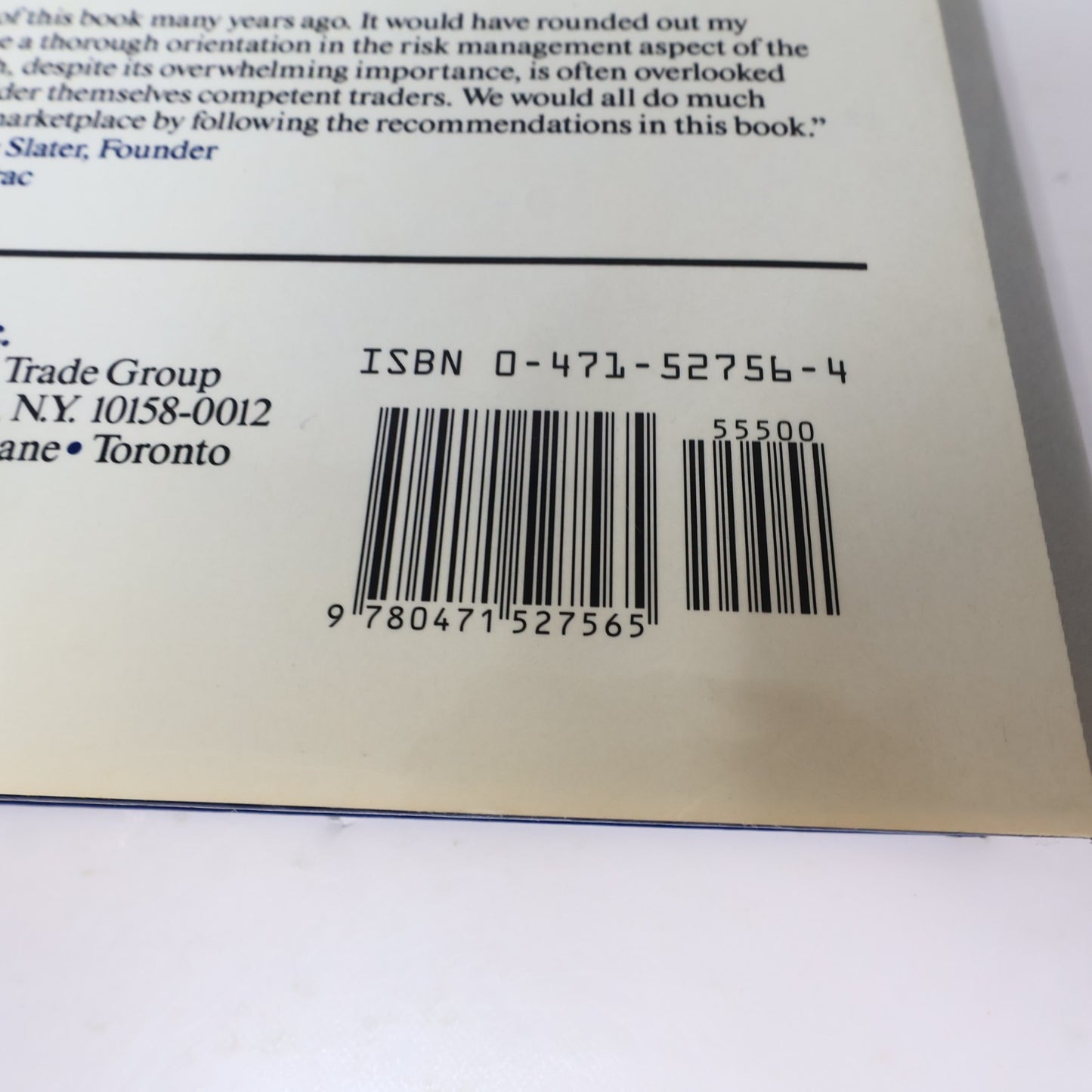 Portfolio Management Formulas Mathematical Trading Methods Ralph Vince Wiley HC