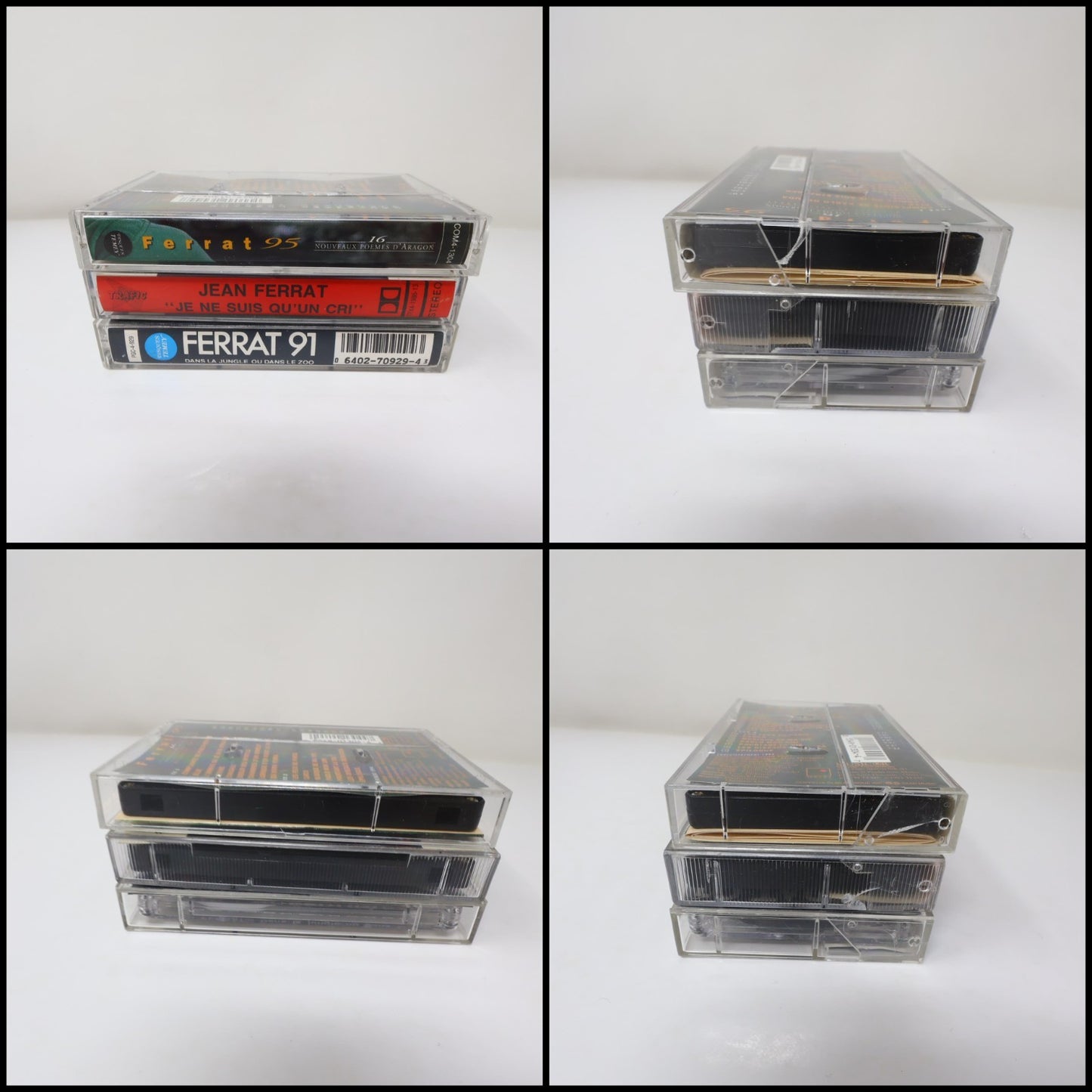 Jean Ferrat Lot 3 Cassettes Je ne suis qu'un cri/16 Nouveaux Poèmes D'Aragon