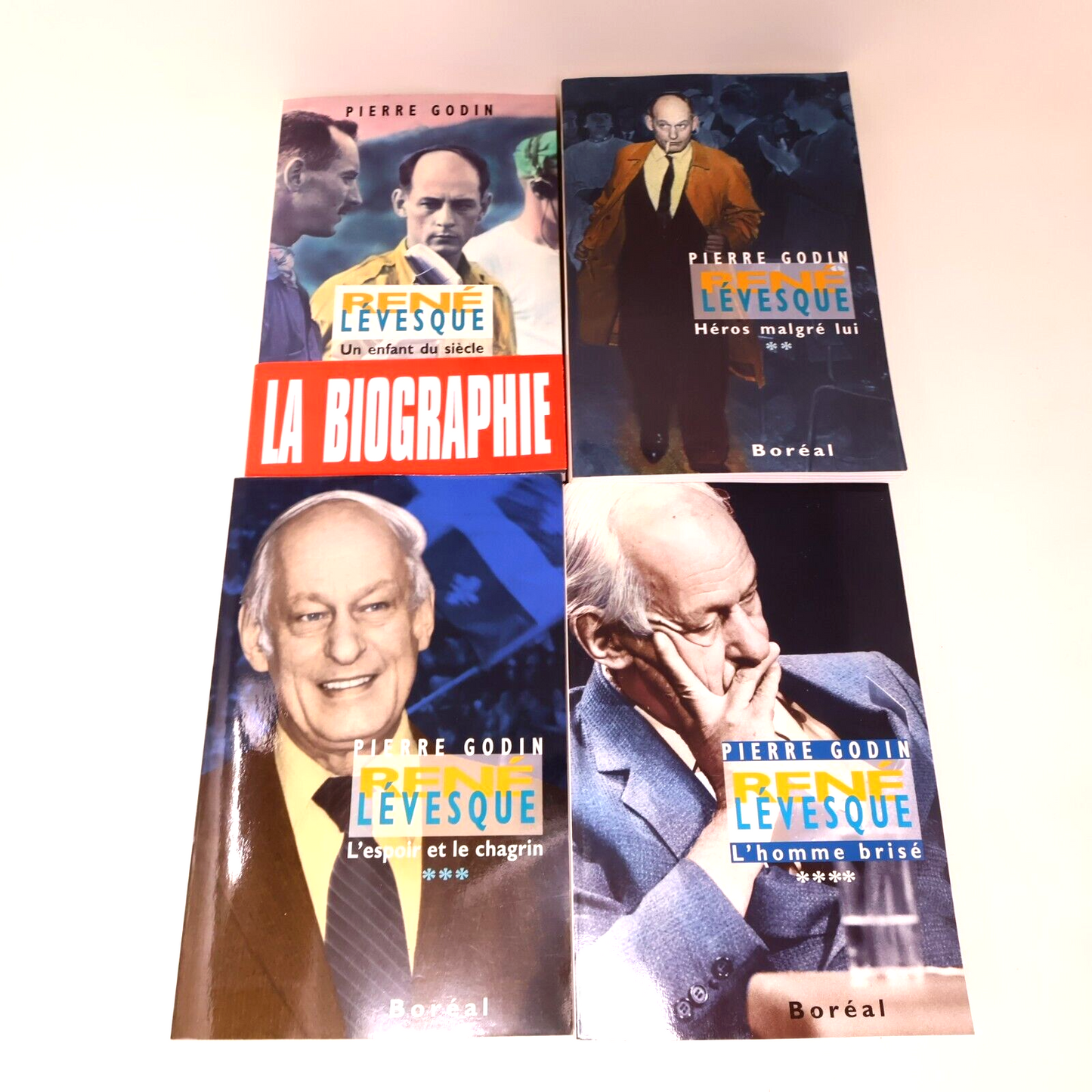 René Lévesque #1-4 Pierre Godin Biographie Politique Québec Lot 4 Livres Boréal