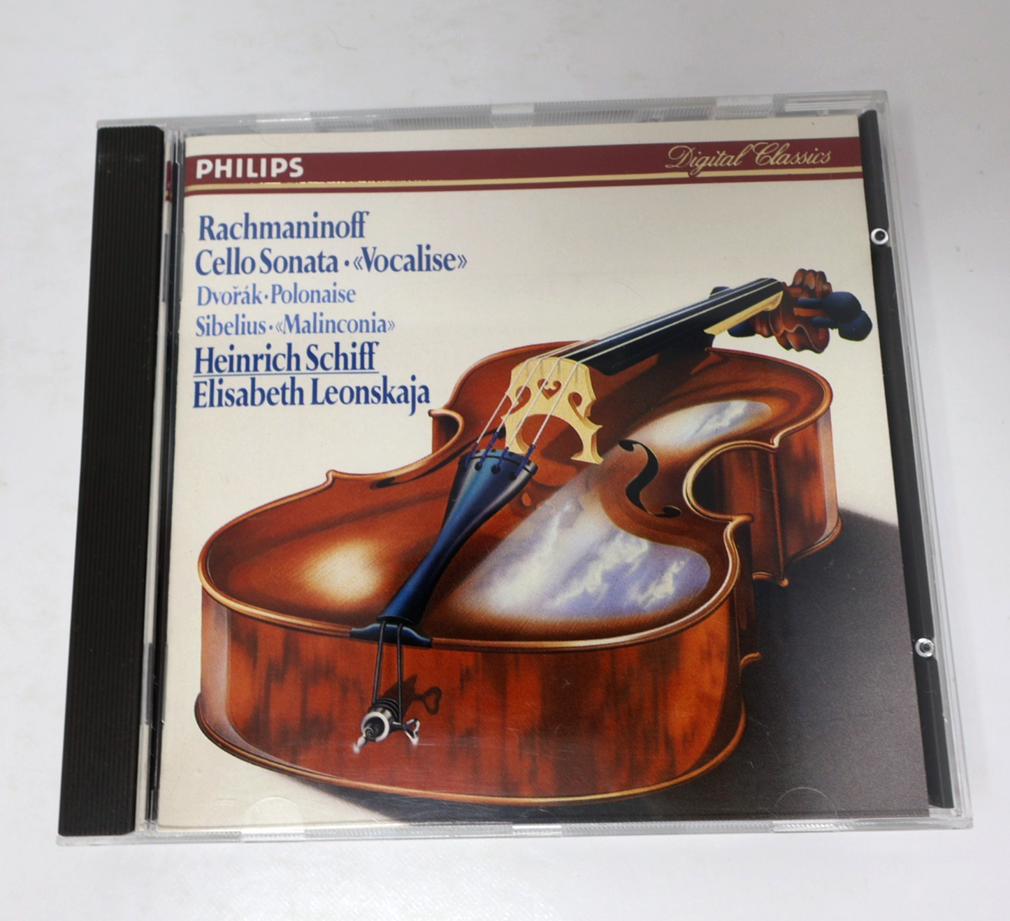 Rachmaninoff/Dvořák/Sibelius Cello Sonata/Vocalise CD Heinrich Schiff/Leonskaja