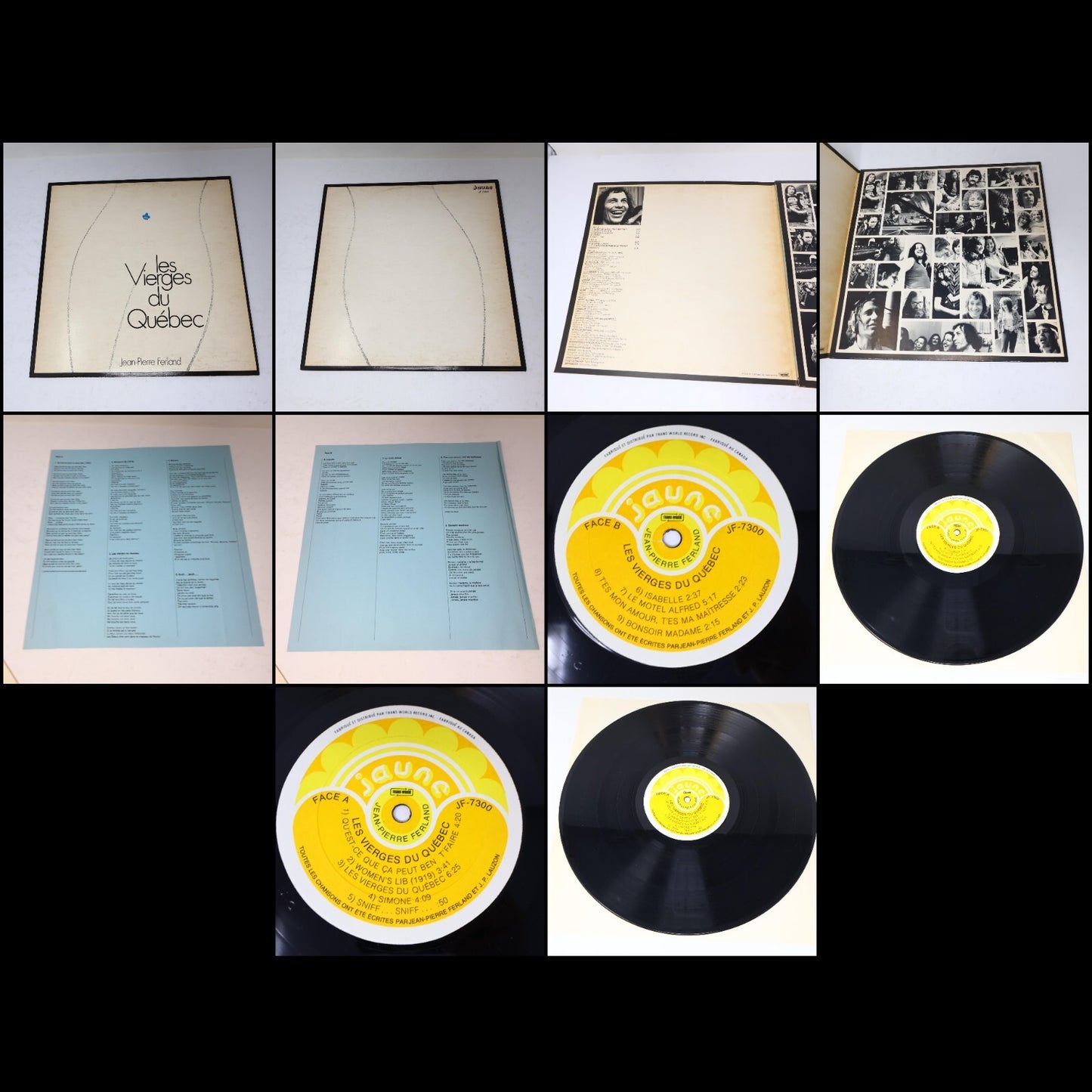 Jean-Pierre Ferland Lot 10 Disques Soleil/Jaune/Androgyne/Vierges Du Québec LP