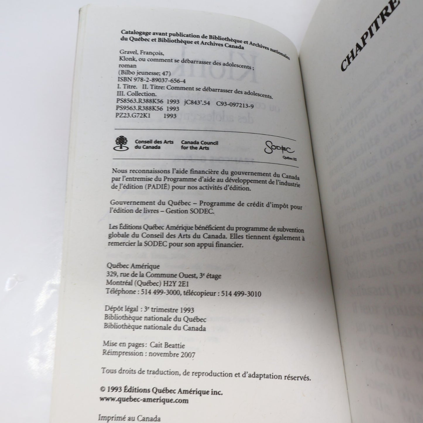 Klonk #1 3-4 8 10-12 Lot 7 Livres François Gravel Un Amour de Klonk Français PB
