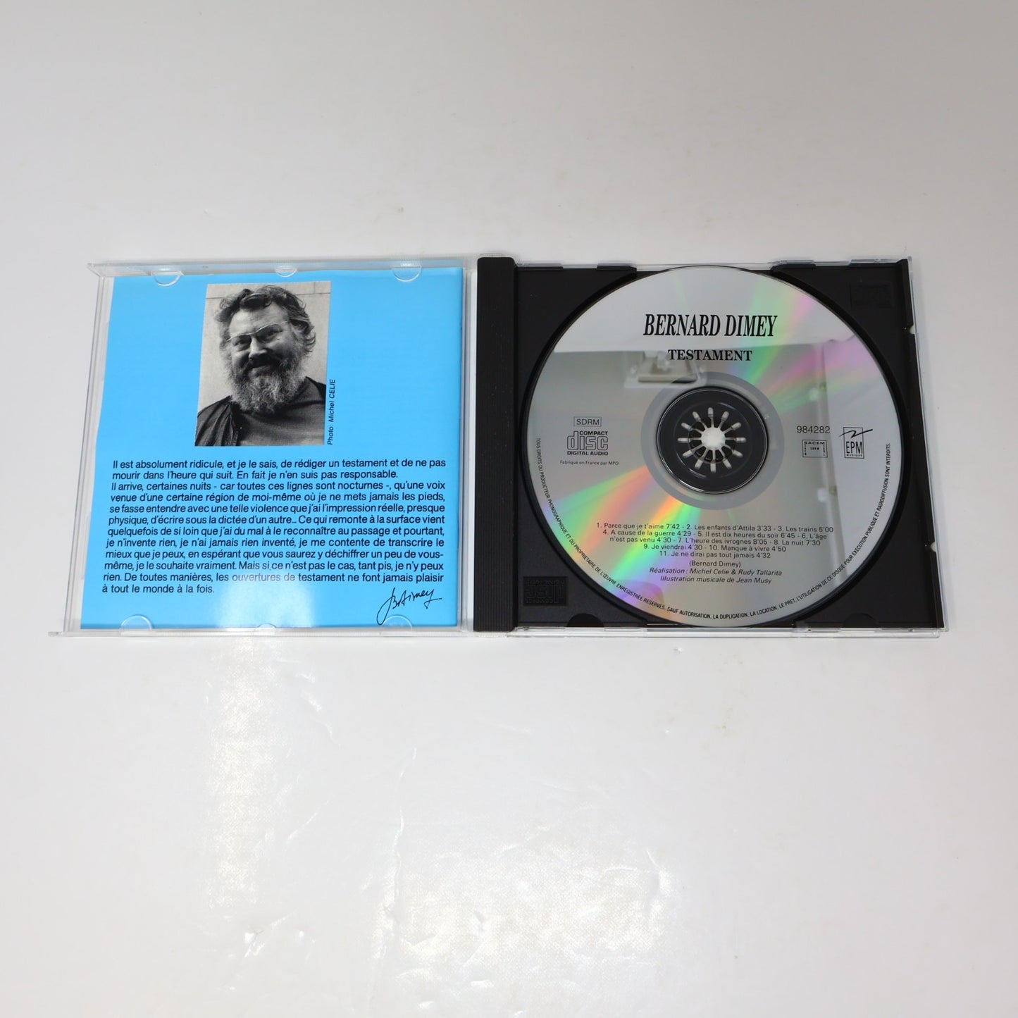 Bernard Dimey Intégrale Testament CD Parce que je t'aime/Les Trains/Je Viendrai