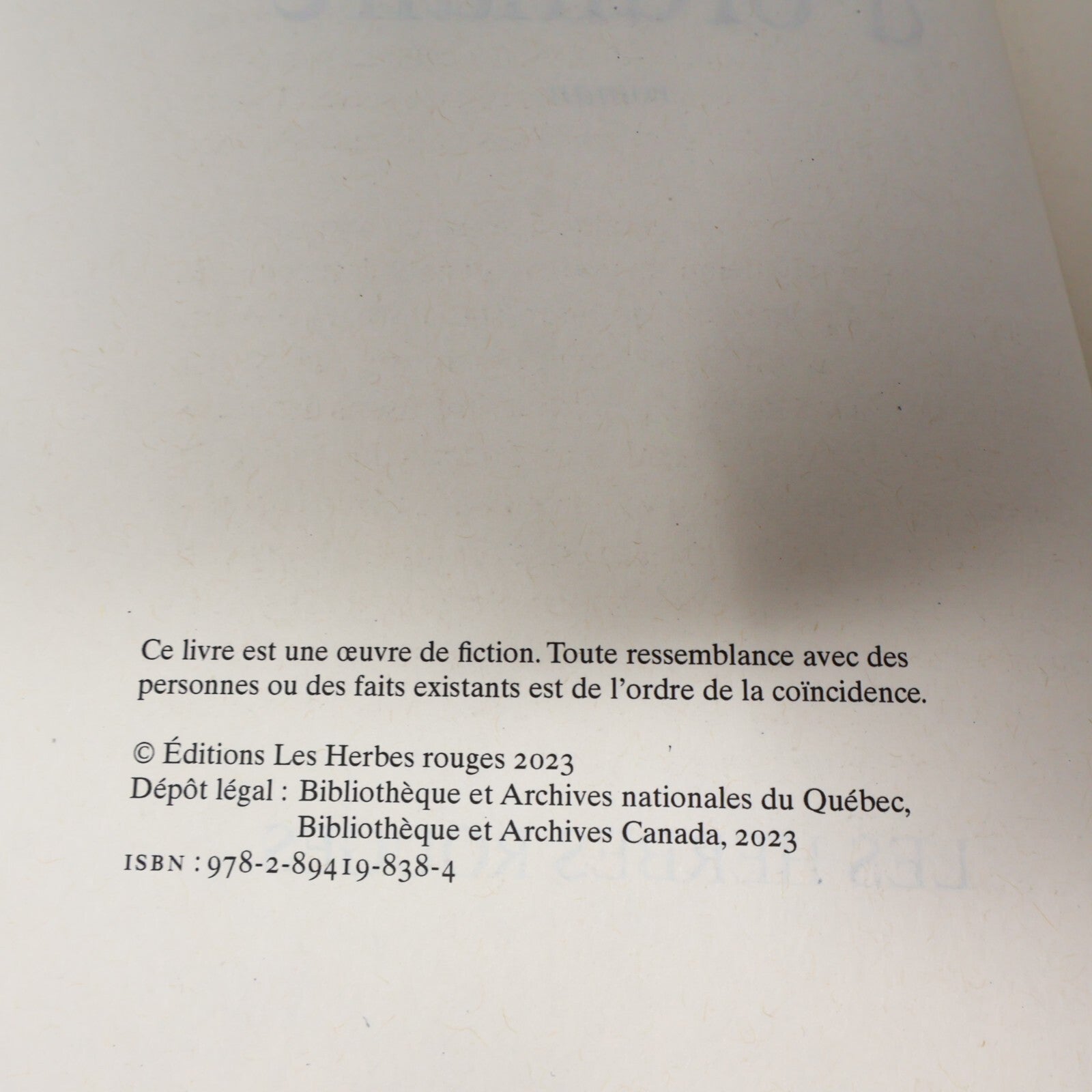 2023 Le Plein d'Ordinaire Étienne Tremblay Herbes Rouges Roman Famille Relations