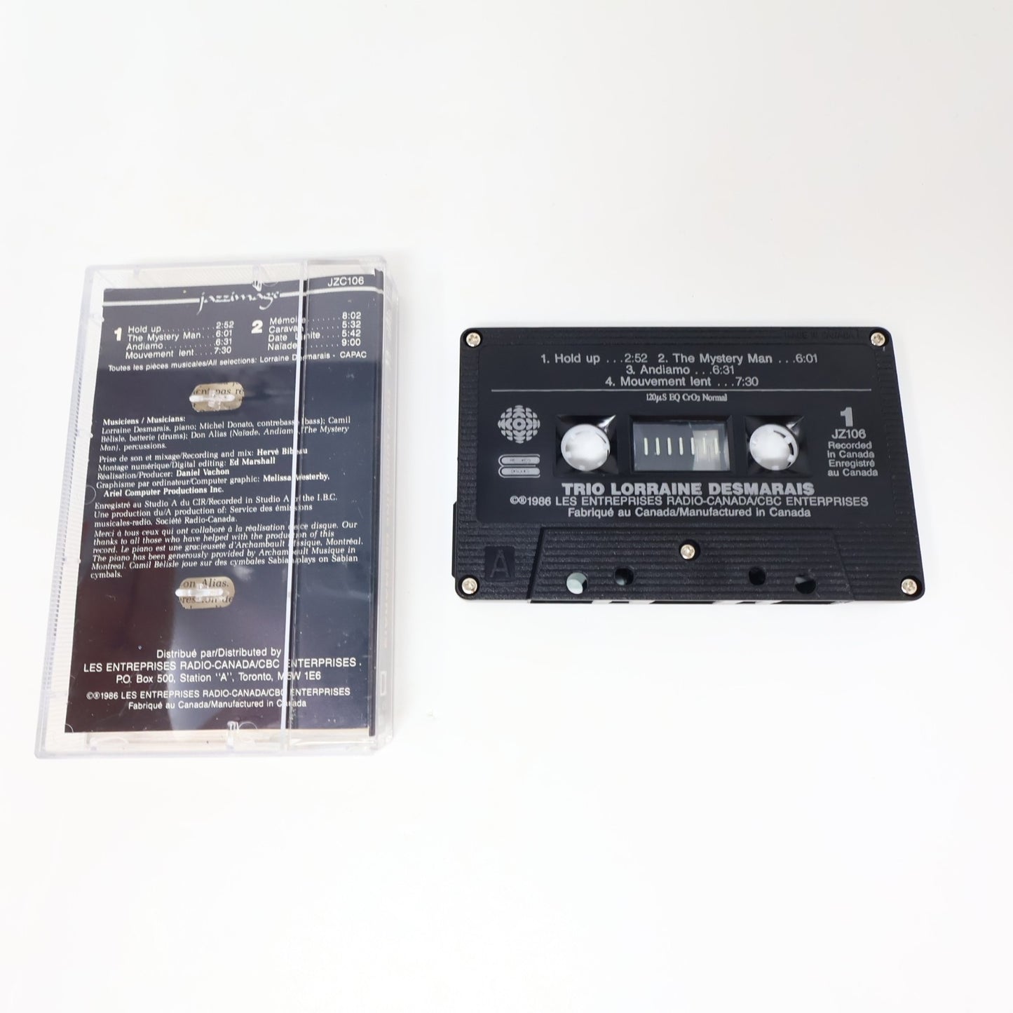 Lorraine Desmarais 2 Cassettes Lot Pianissimo/Andiamo JazzImage Hold up/Caravan
