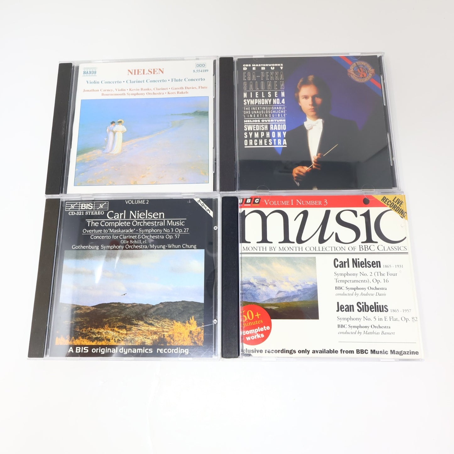 Carl Nielsen 8 CD Lot Symphony 2-3-4-5/Concertos Salonen/Chung/Leaper/Blomstedt