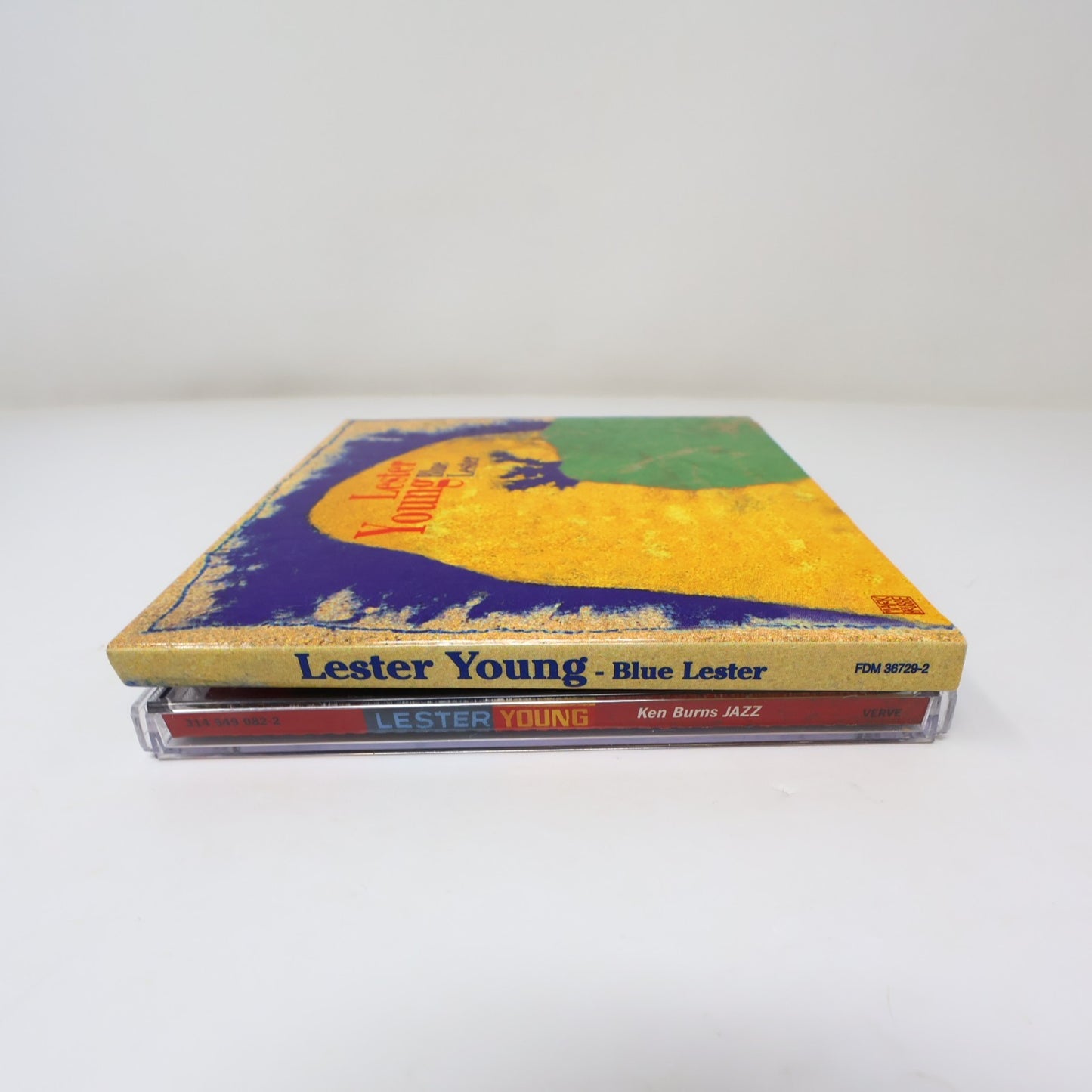 Lester Young 2 CDs Lot Blue Lester/Ken Burns Jazz Swing 2000 Dreyfus Jazz/Verve