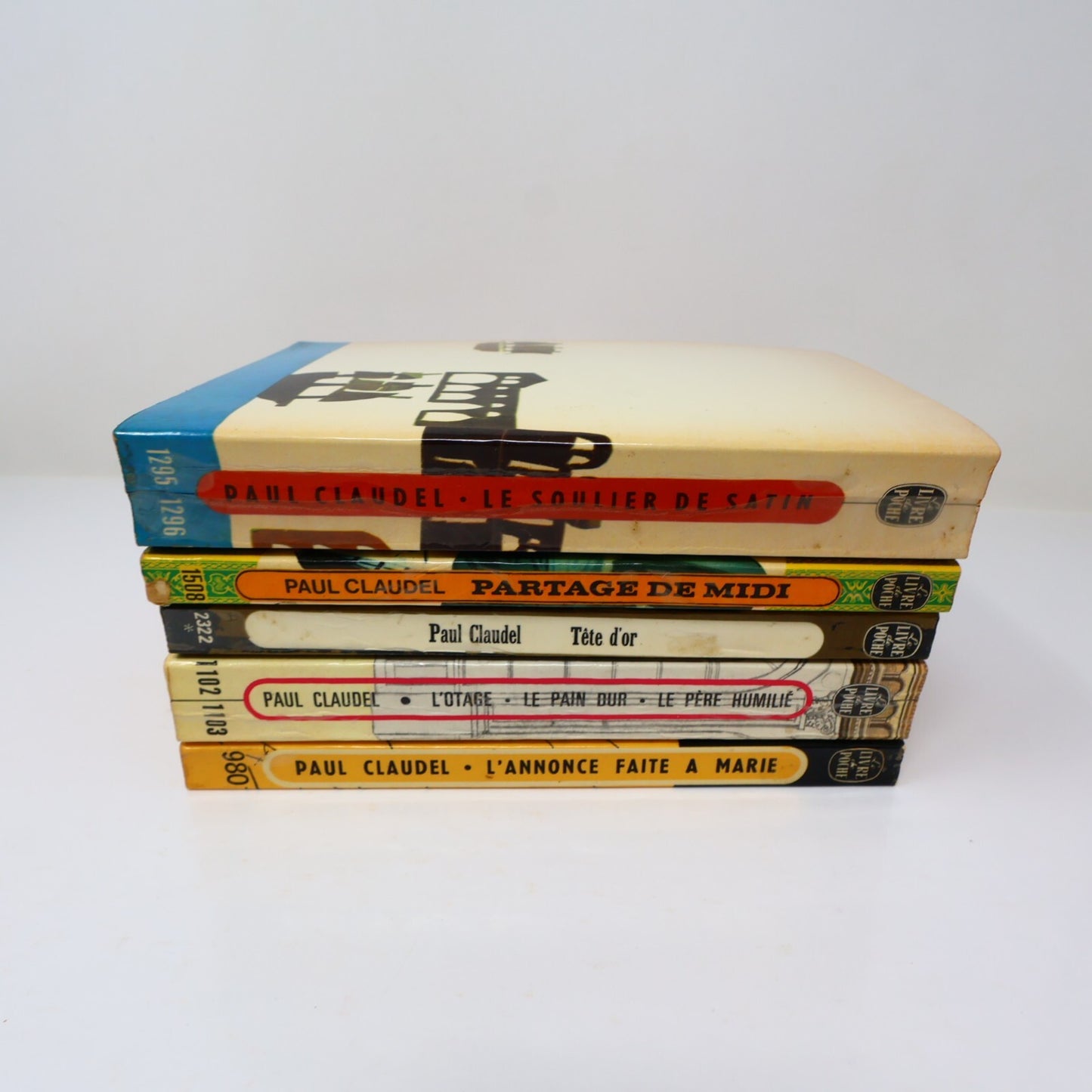 Paul Claudel Lot 5 Livres Poche Annonce Faite à Marie/L'Otage/Tête d'Or Roman PB