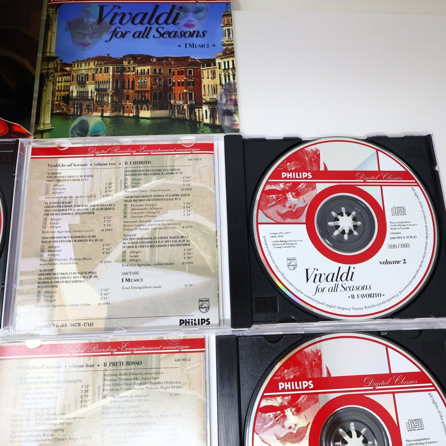 Vivaldi for All Seasons 5 CD Boxset 1995 Classical I Musici Philips Digital
