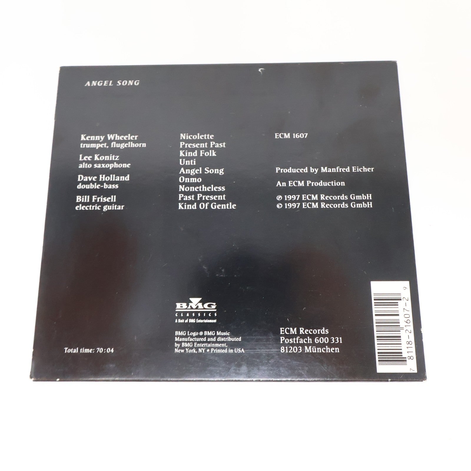 Angel Song CD Kenny Wheeler/Lee Konitz/Dave Holland/Bill Frisell Jazz 1997