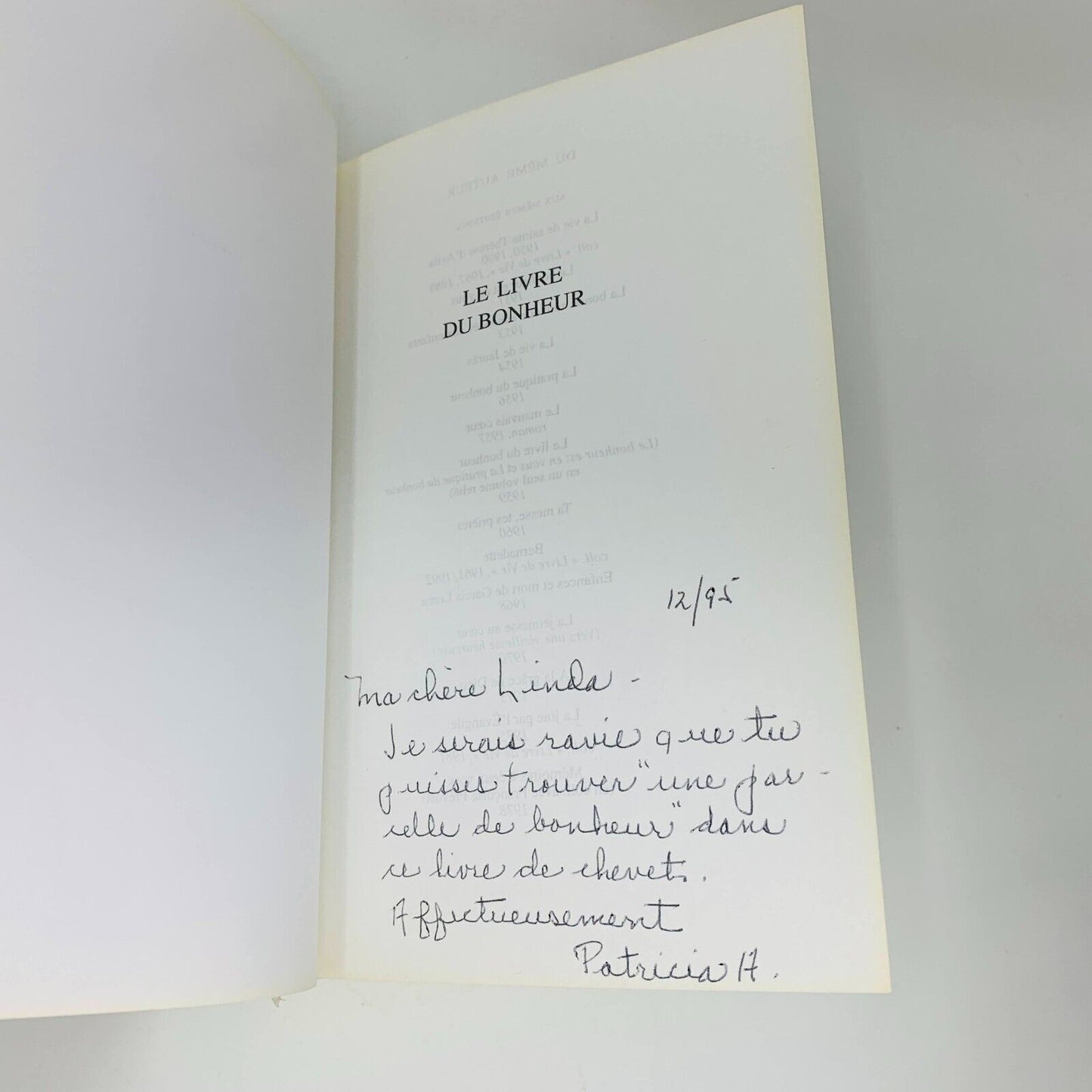 Le Livre du Bonheur Marcelle Auclair Éditions du Seuil Français Hardcover 80s