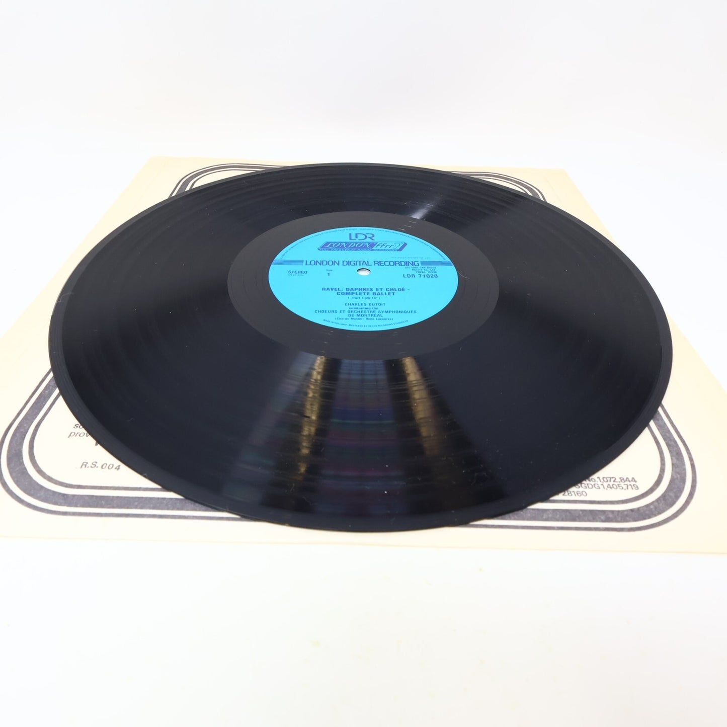 Daphnis Et Chloé Ravel Choeur & OSM Charles Dutoit LP Record Vinyl LDR 71028