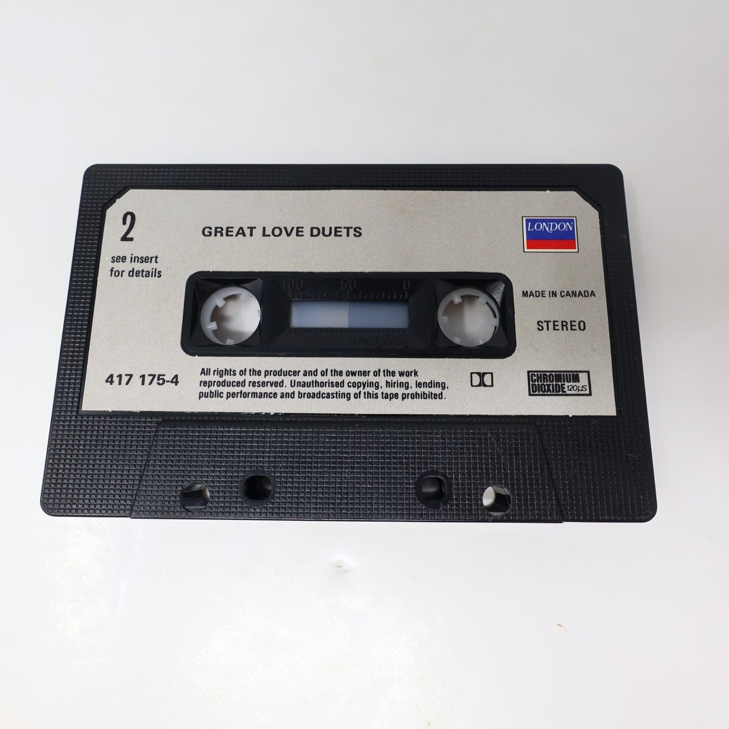 Great Love Duet Opera Gala Cassette Tebaldi/Del Monaco/Bergonzi/Corelli London