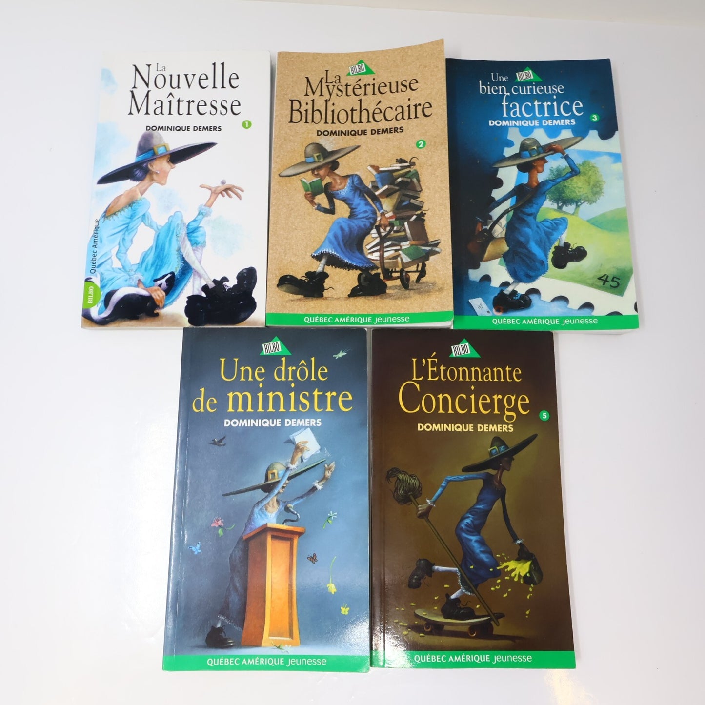 Dominique Demers Lot 5 Livres La Mystérieuse Mademoiselle C #1-5 Charlotte PB