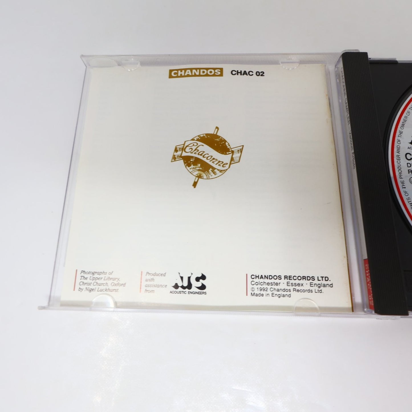 Chaconne Sampler The Early Music Collection CD 1992 Classical Chandos CHAC 02
