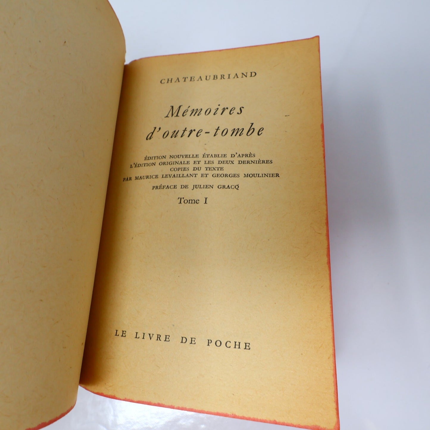Mémoires d'Outre-Tombe #1-2-3 Lot 3 Livres Poche Chateaubriand Biographie France