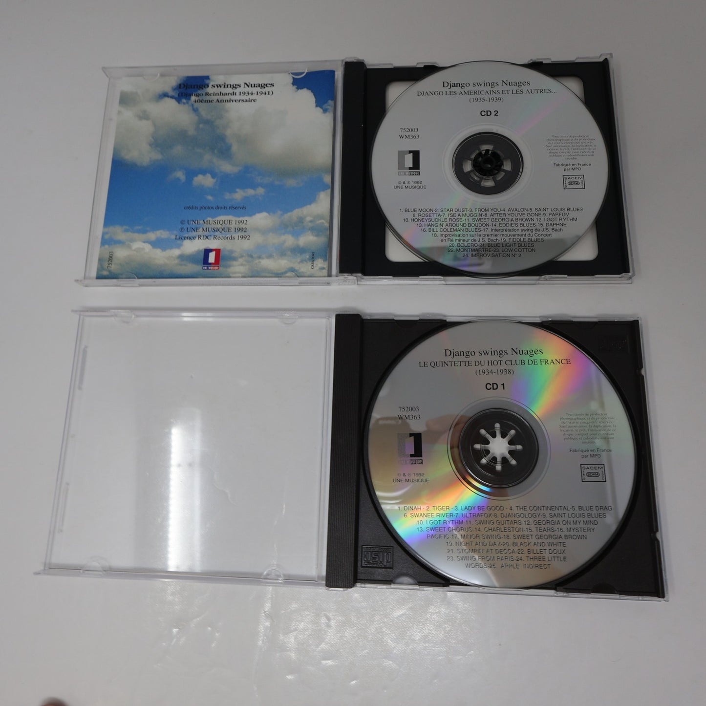 Django Reinhardt 2 CD Lot Jazz & Blues Collection #2/Django Swings Nuages