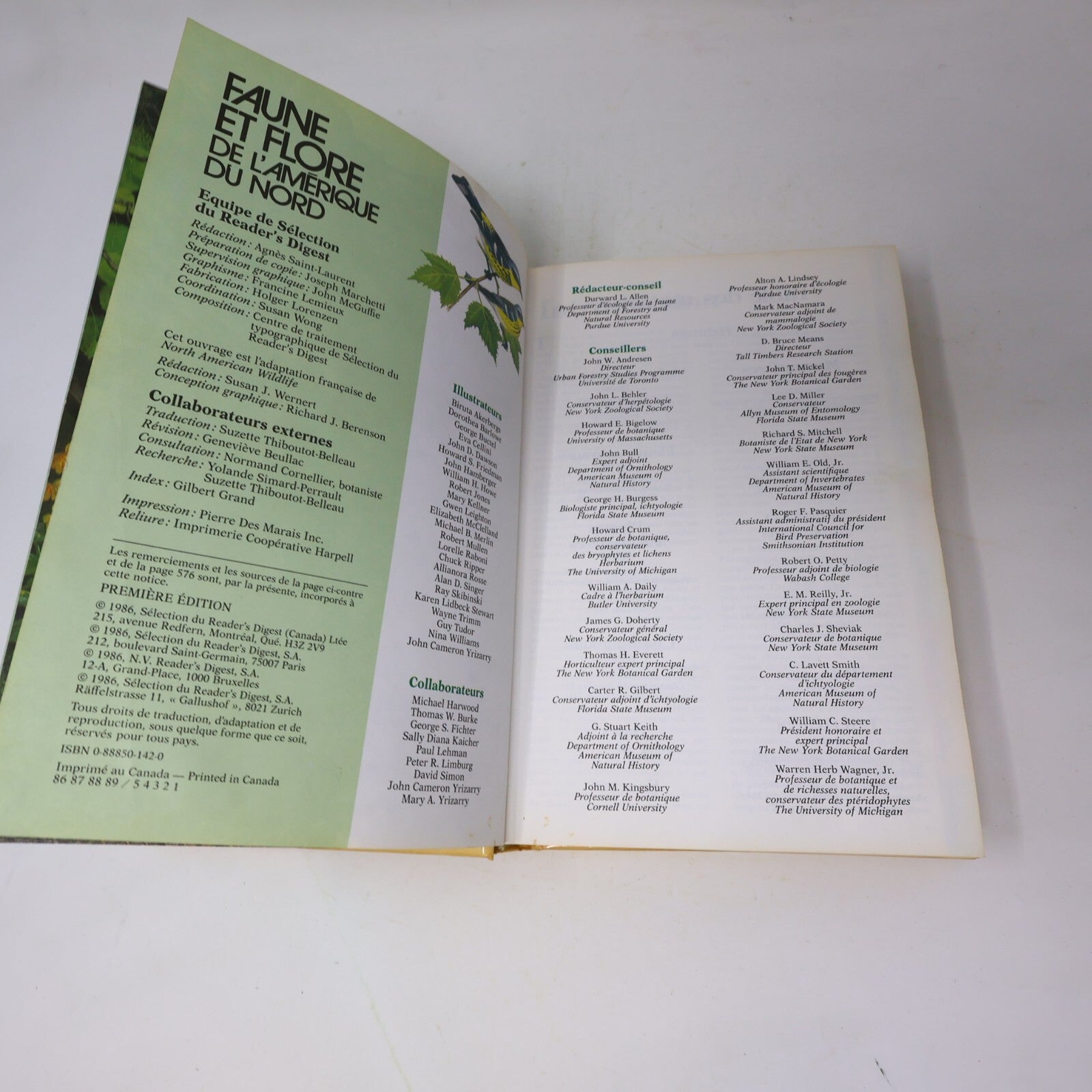 1986 Faune et Flore de l'Amérique du Nord Nature Reader's Digest Français Livre