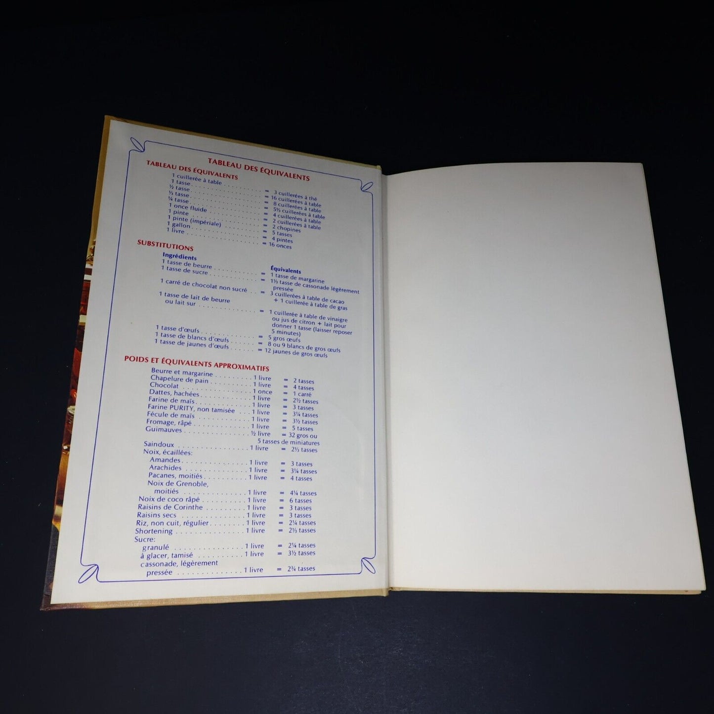 Le Nouveau Livre de Recettes Purity Hardcover HC Moulins Maple Leaf Cuisine 70s