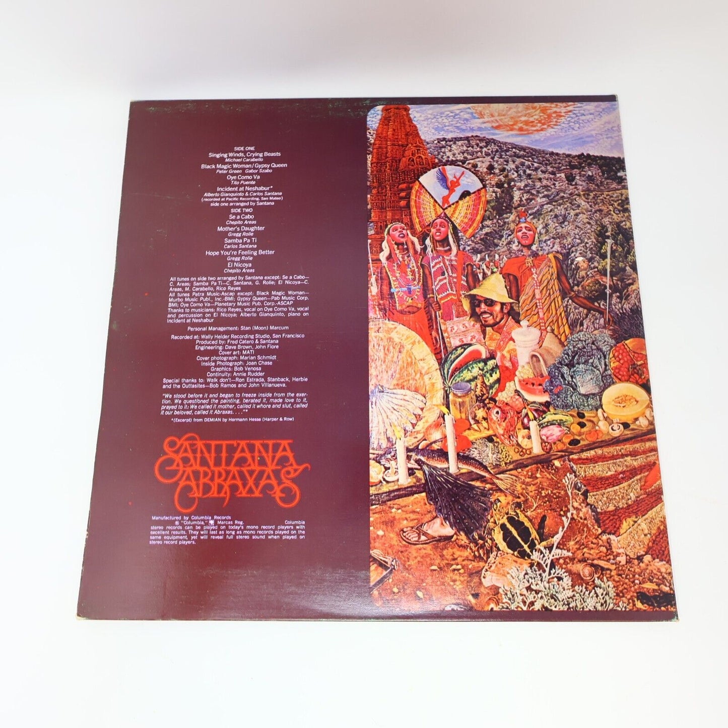 Santana Abraxas LP Record Vinyl Poster Columbia KC 30130 Canada 70s Oye Como Va