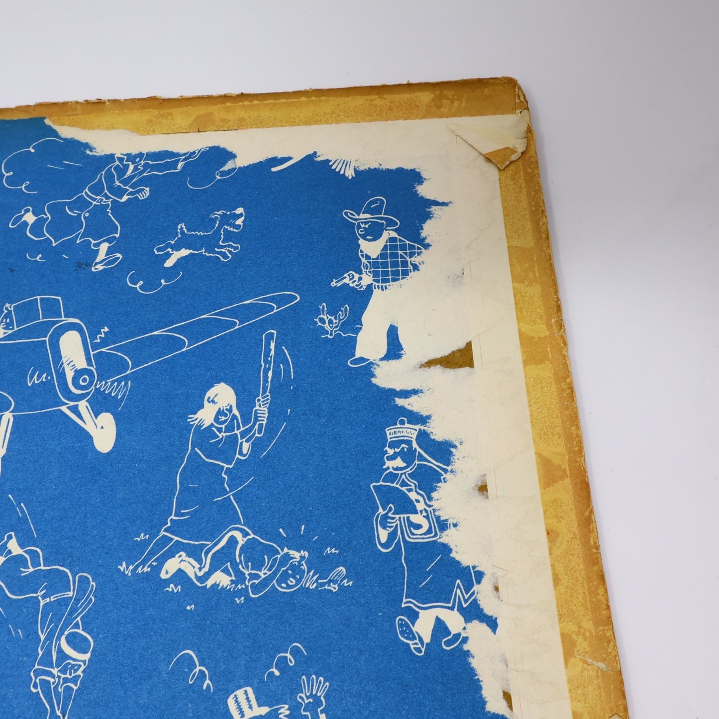 Tintin Au Pays de l'Or Noir Hergé Casterman 1950 B4 EO HC Français Mauvais État