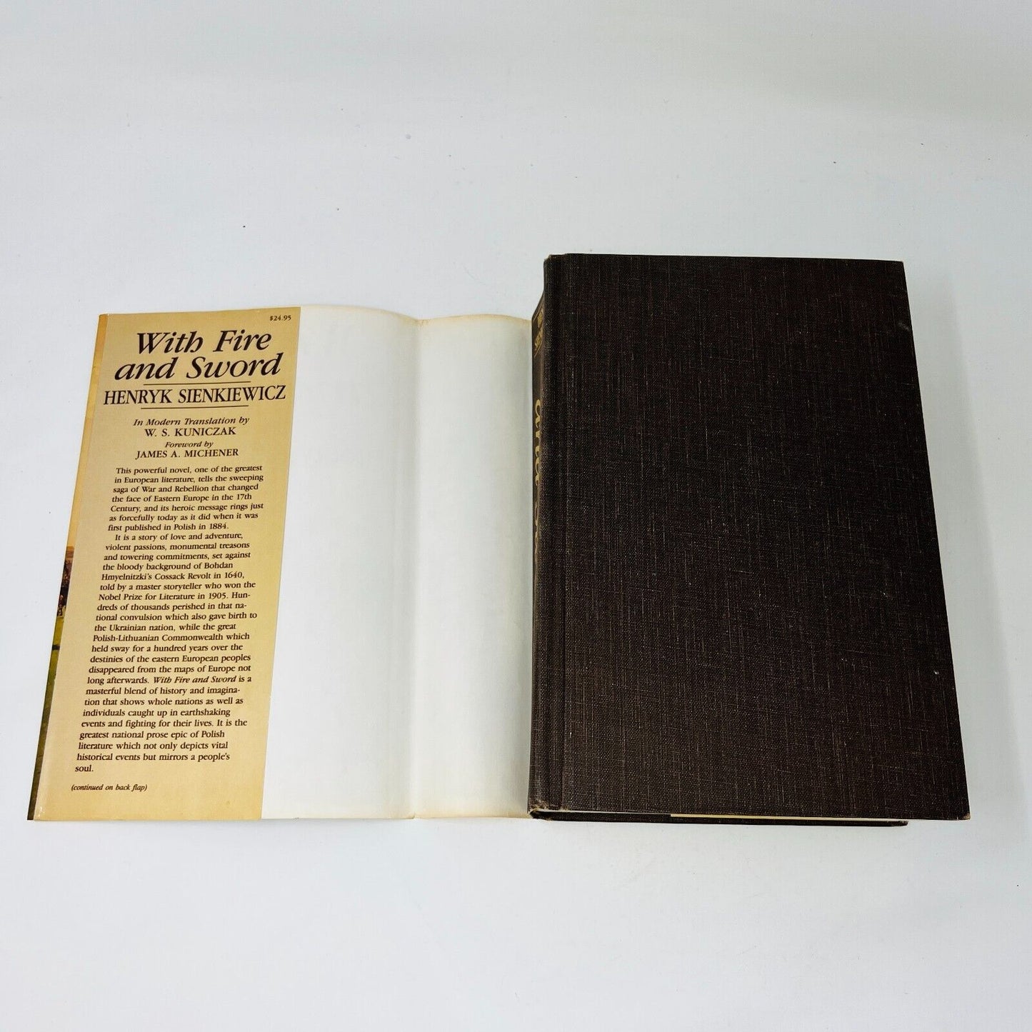 1991 With Fire and Sword by Henryk Sienkiewicz Hardcover DJ Copernicus Society