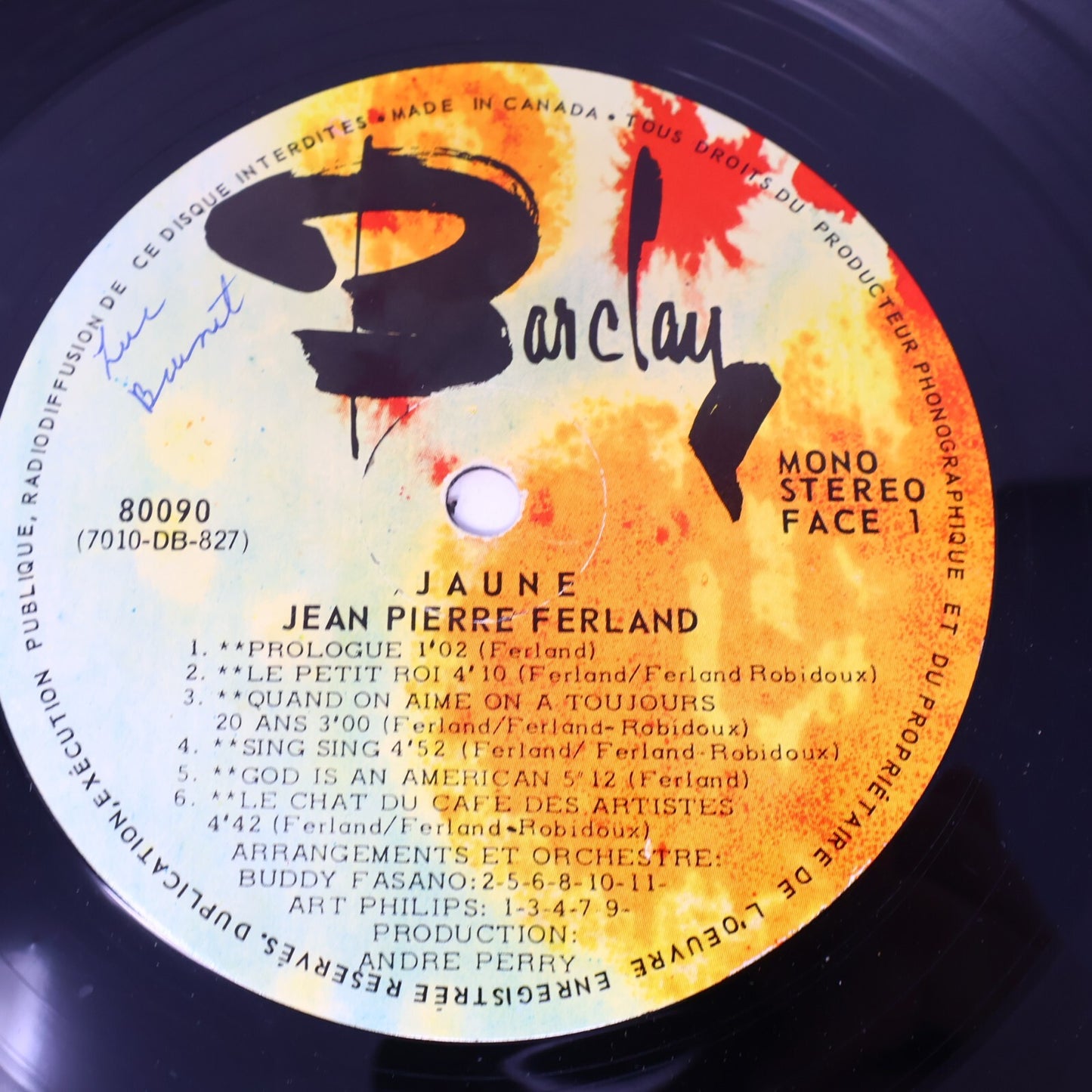 Jean-Pierre Ferland Lot 10 Disques Soleil/Jaune/Androgyne/Vierges Du Québec LP