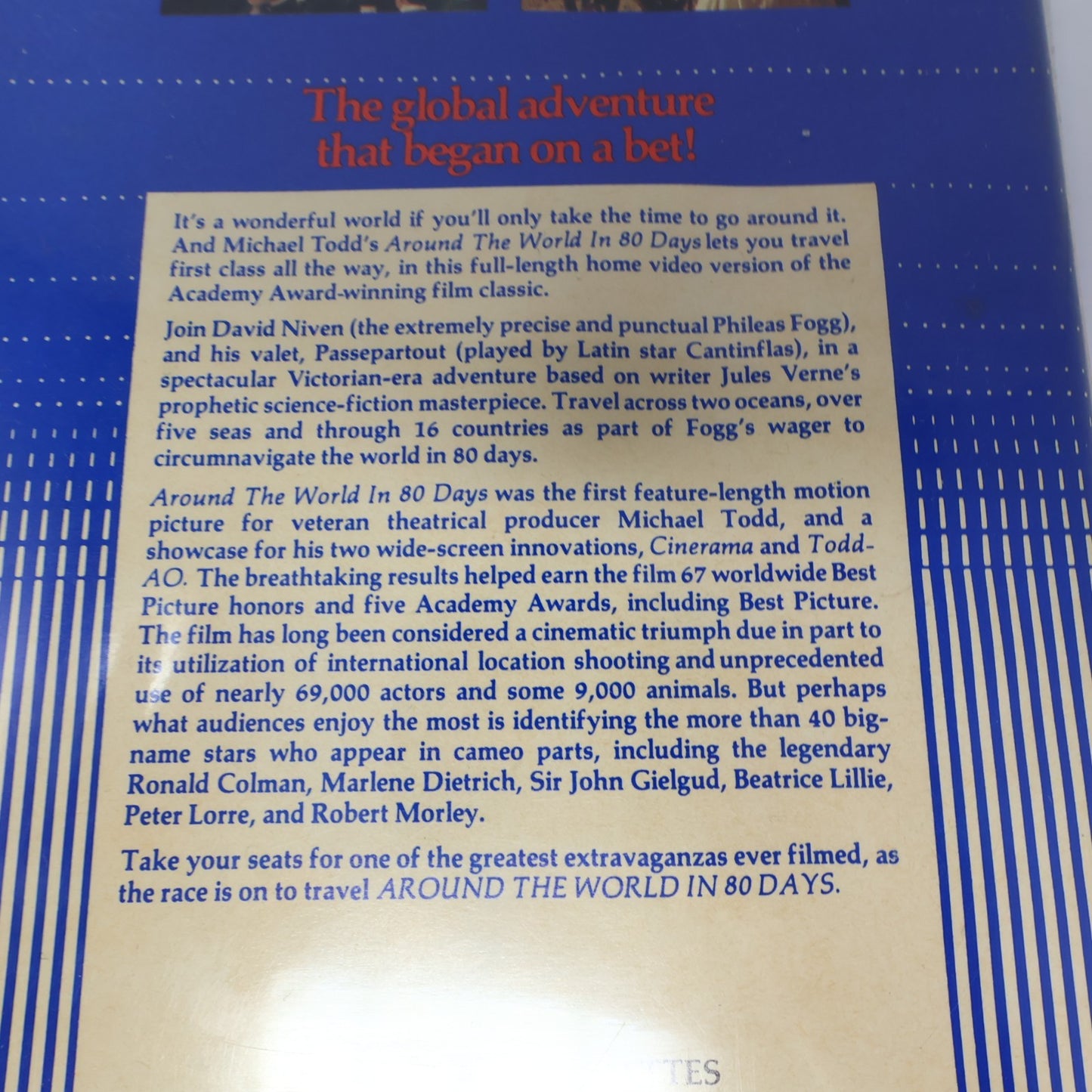 Around the World in 80 Days VHS NTSC Movie Michael Todd David Niven Clam Shell