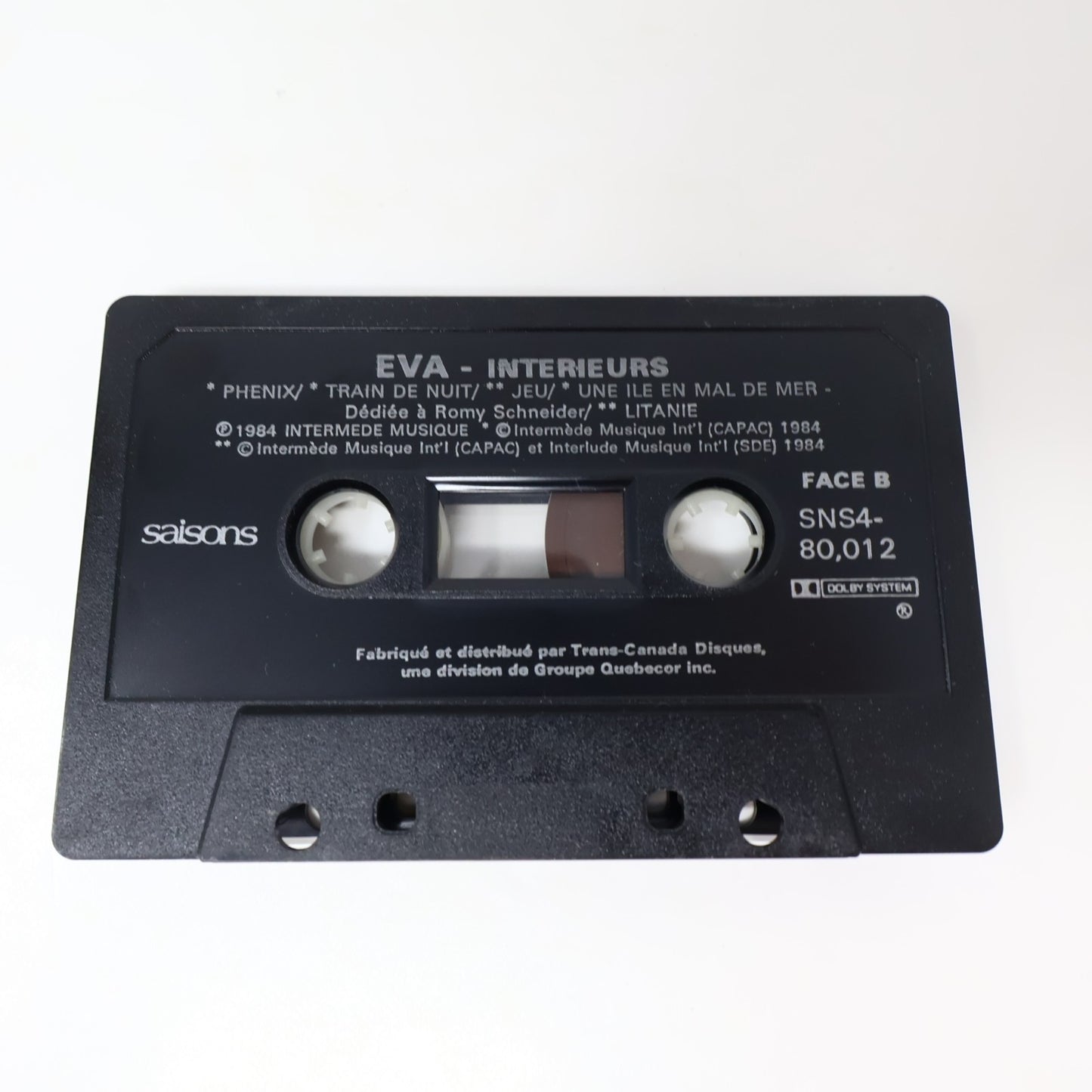 Eva Intérieurs Cassette Pop Phenix/Berlin/Imagine/Coeur Passion/Jeu 1984 Testée