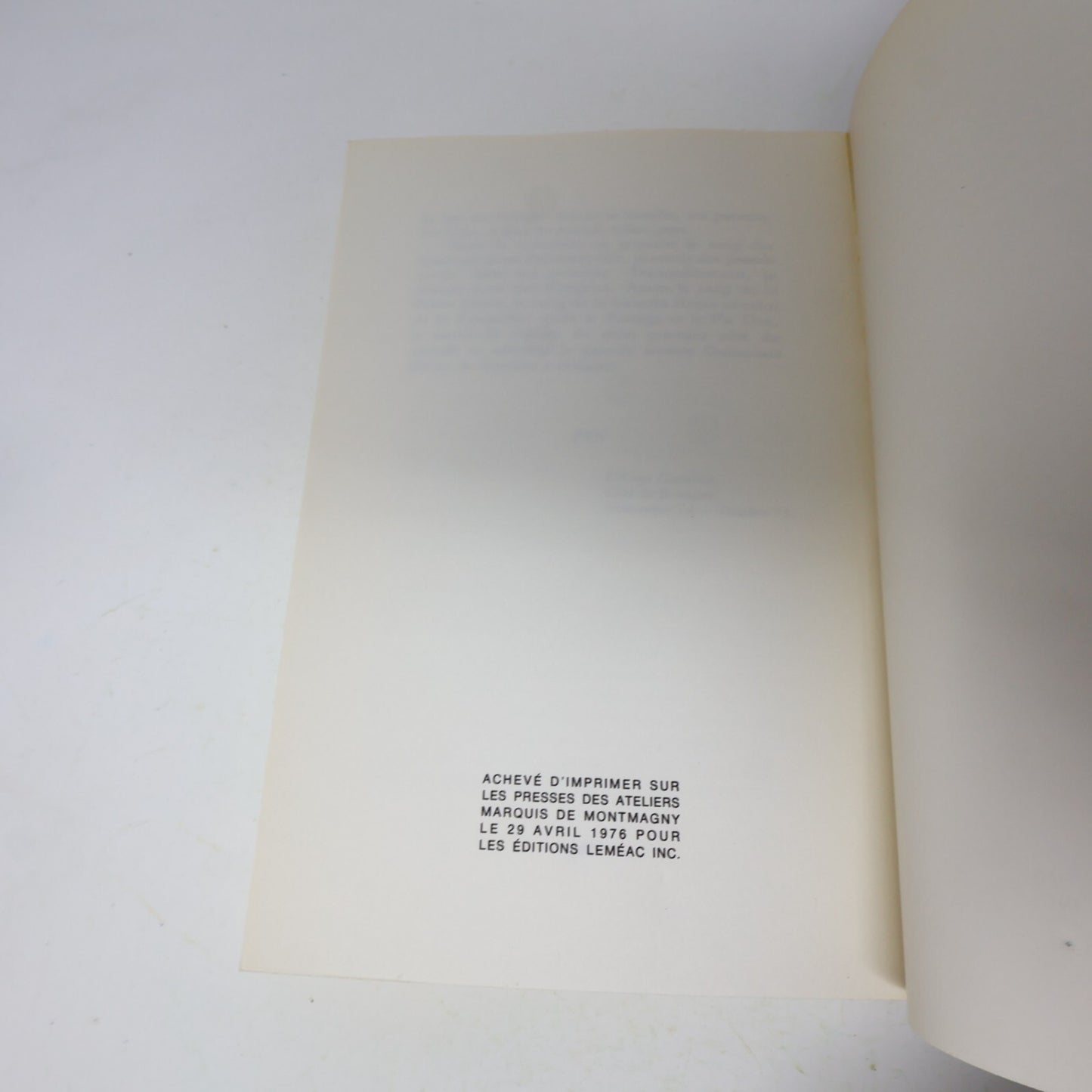 1976 Saint-André Avellin ... le Premier Côté du Monde Jean-Paul Filion Leméac PB