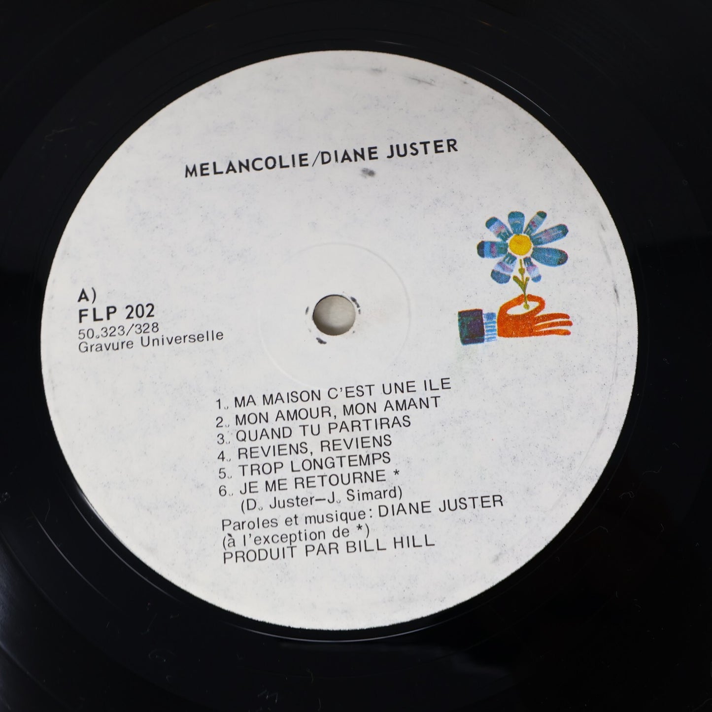 Diane Juster Mélancolie Disque LP Record Vinyl 1974 Fleur FLP 202 Pop Chanson