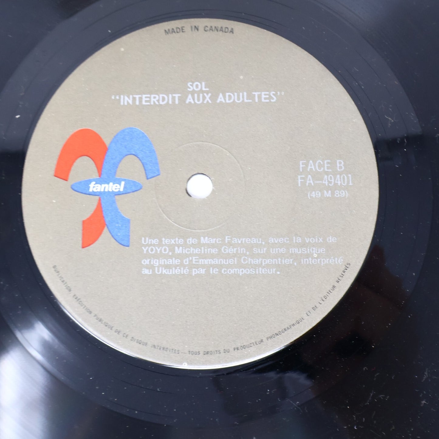 Sol/Marc Favreau Lot 5 Disques Enfin Sol/Rien Détonnant!/Interdit aux Adultes LP