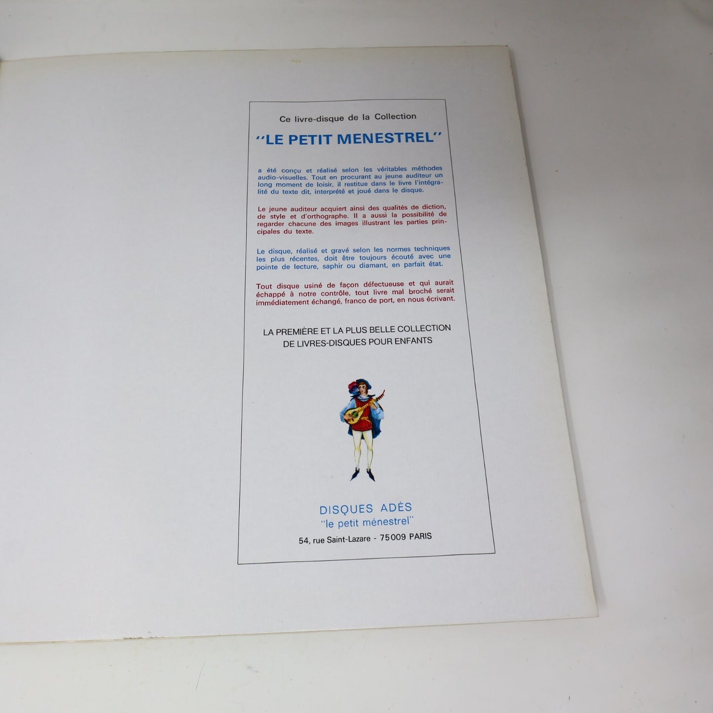 Le Lac des Cygnes Tchaikovski Jean Topart Disque Record Vinyl ALB-6005 Français