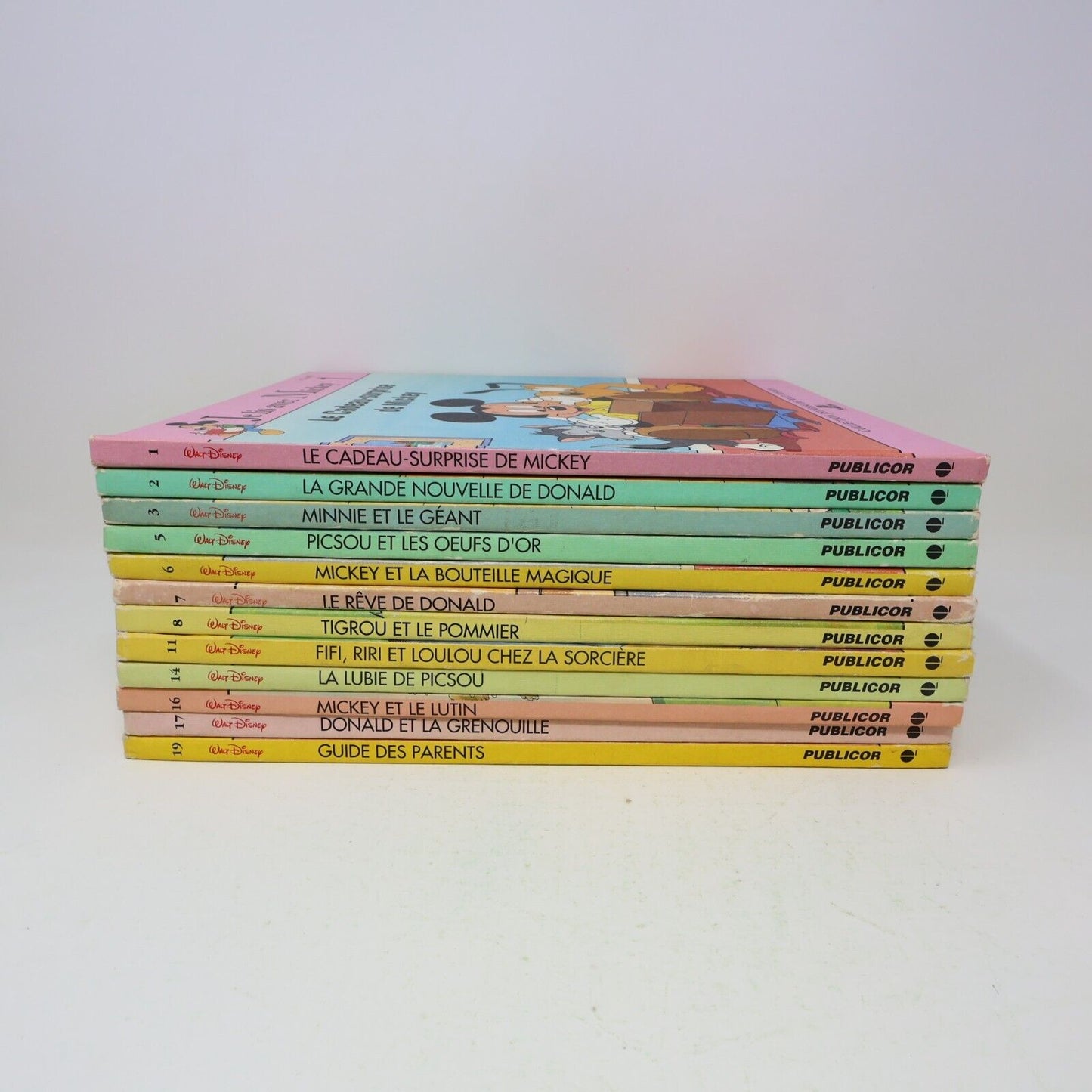 Lot 12 Livres Je Lis avec Mickey Walt Disney Publicor Jeunes Enfants Français HC