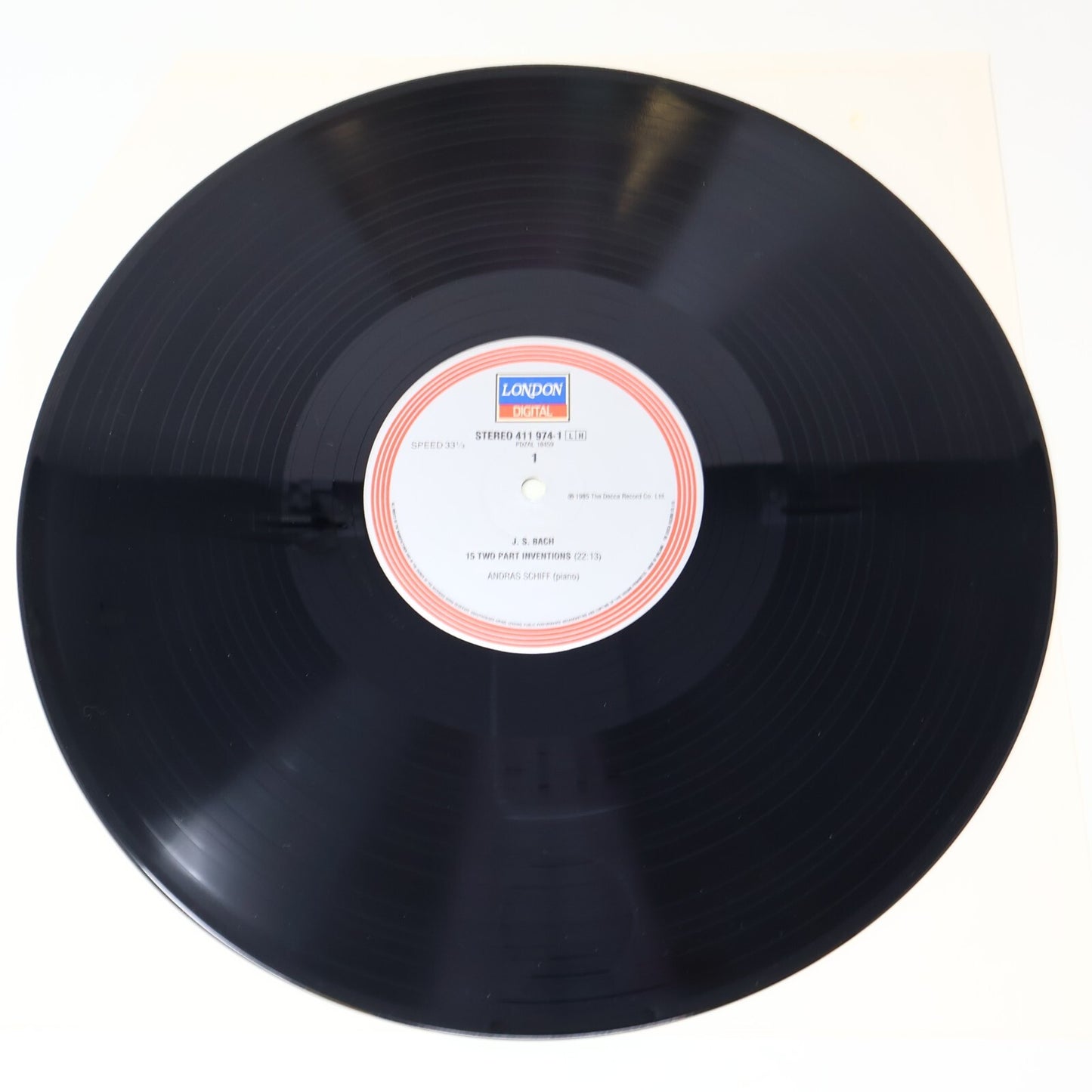 J.S. Bach András Schiff Two-Part/Three-Part Inventions Piano LP Record 411 974-1