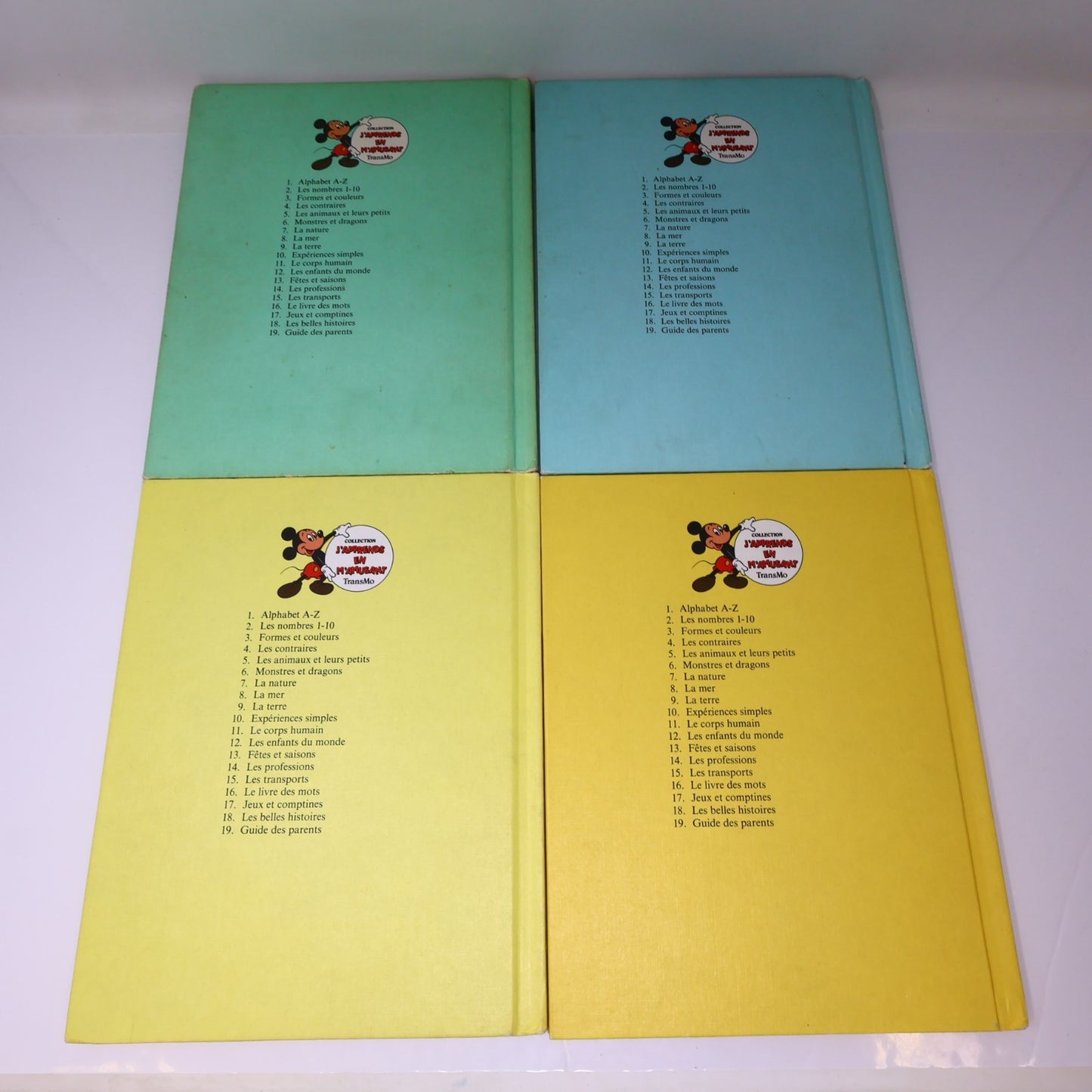 J'Apprends en M'Amusant #1 3-6 8-12 14-19 Lot 16 Livres Transmo Disney Enfants