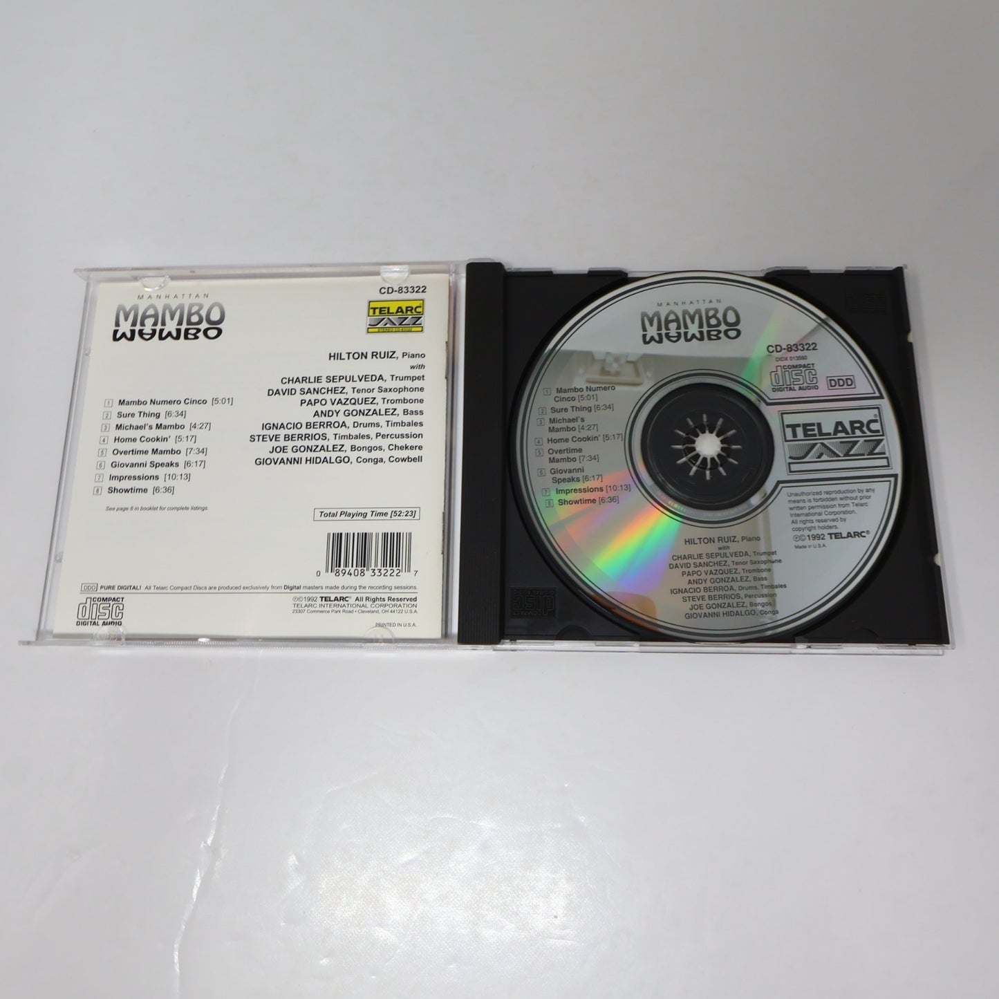 Hilton Ruiz Manhattan Mambo CD Telarc Jazz 1992 Jazz/Latin Sure Thing/Showtime