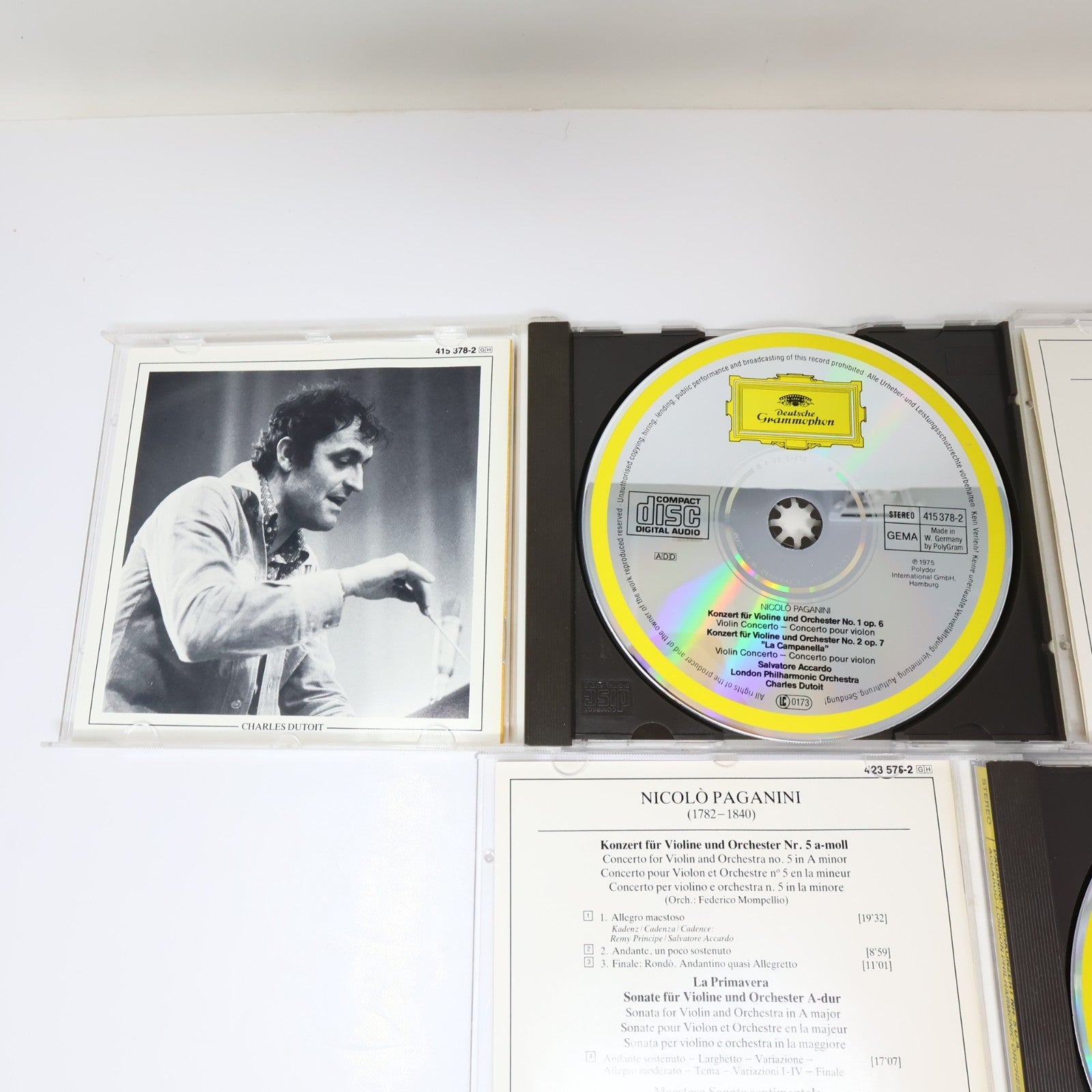 Niccolo Paganini 6 CDs Lot Violin Concerto #1-5/Tre Gran Quartetti Op. 4 80s