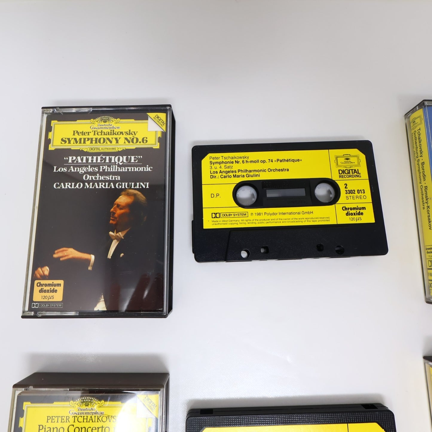 Tchaikovsky 10 Cassettes Lot Järvi/Abbado/Giulini/Karajan/Dutoit/Mehta/Muti