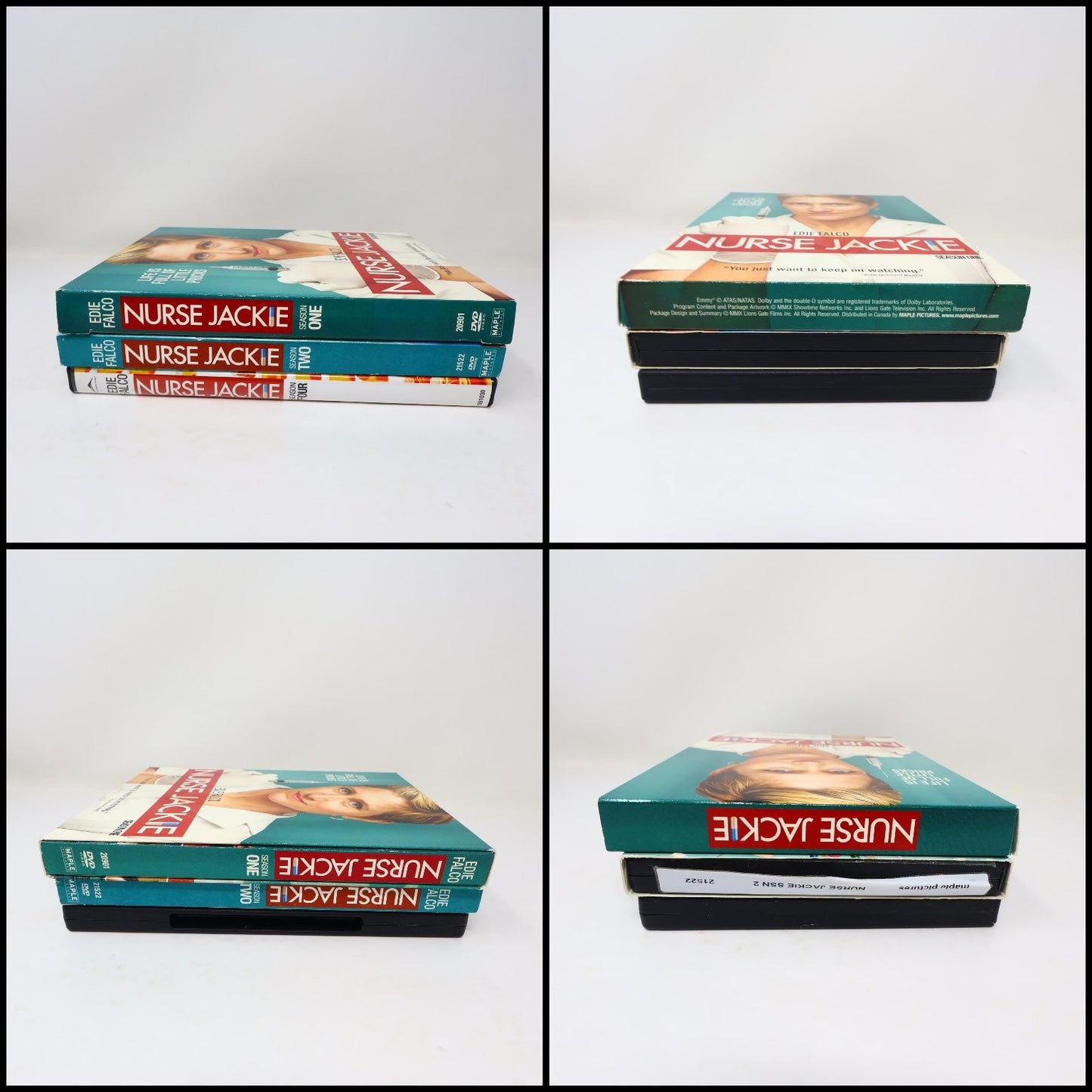 Nurse Jackie 3 DVD Lot 2009-2011 Seasons 1-2 & 4 Edie Falco Drama Comedy NTSC