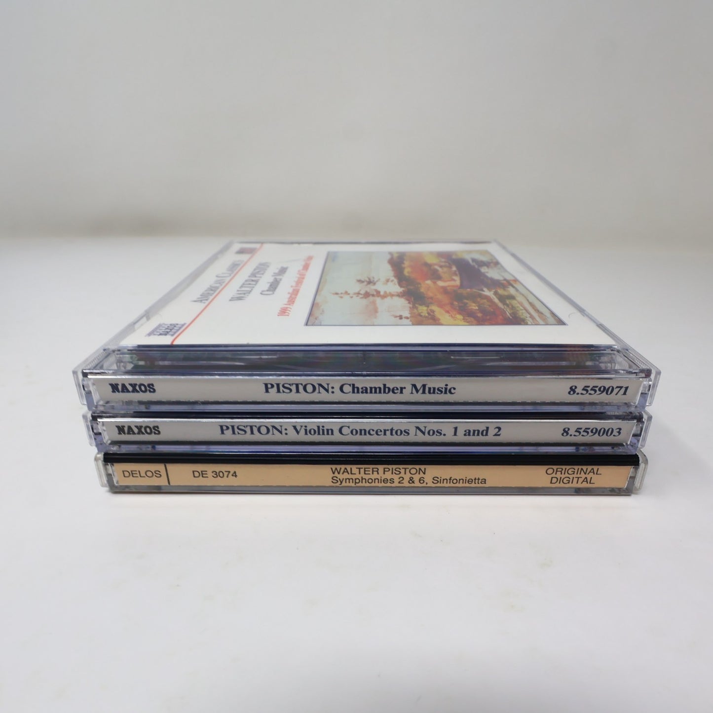 Walter Piston 3 CDs Lot Violin Concertos #1-2/Chamber Music/Symphonies 2 & 6