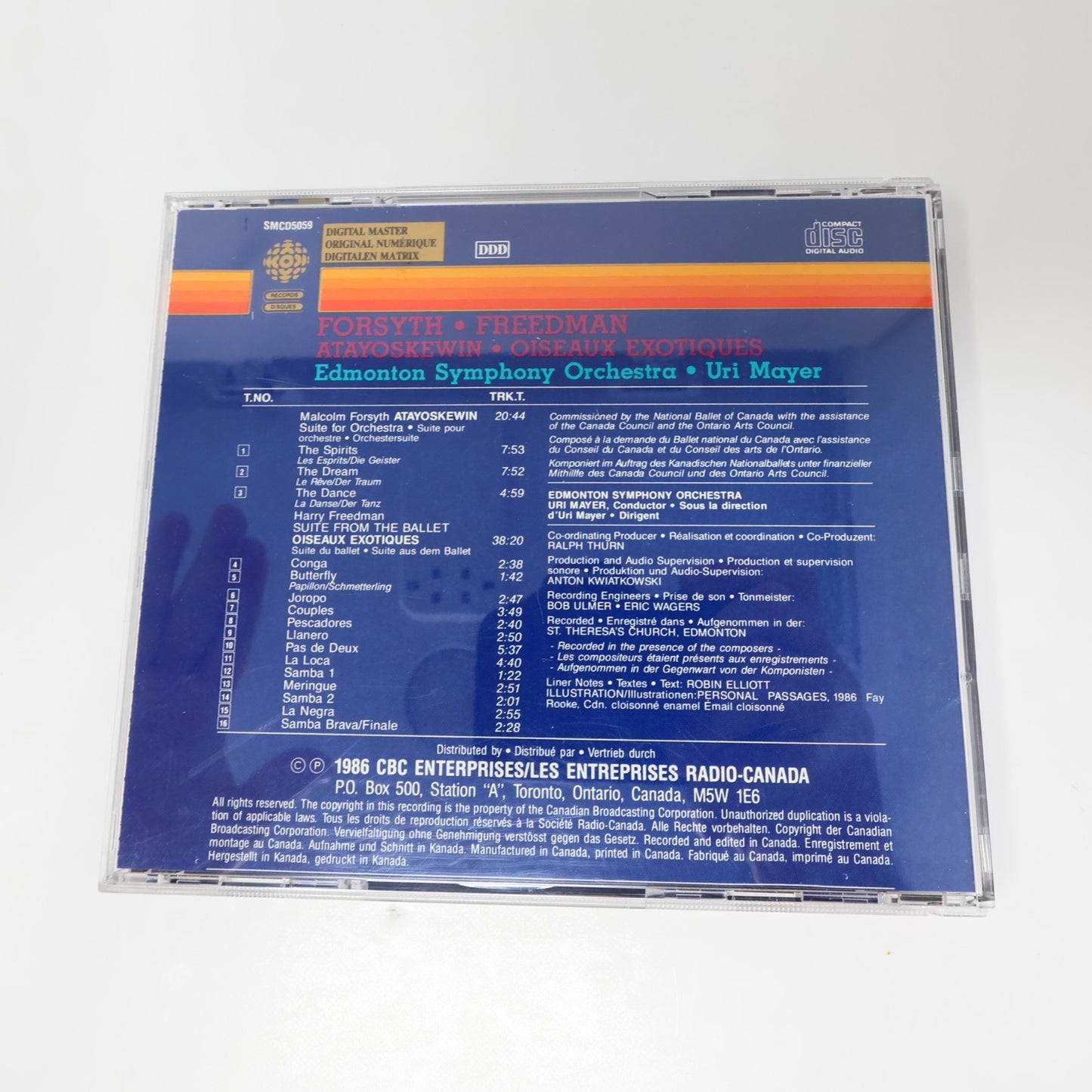 Forsyth/Freedman Atayoskewin/Oiseaux Exotiques CD Uri Mayer Edmonton Symphony