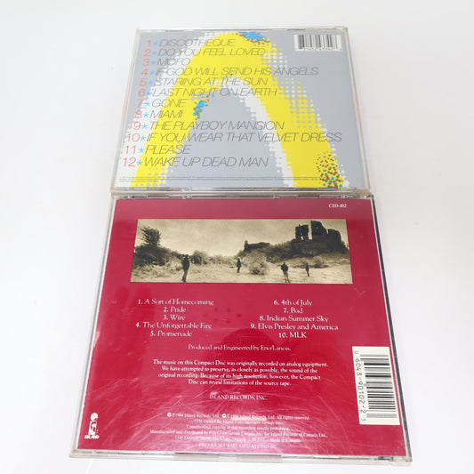 U2 Pop & The Unforgettable Fire 2 CD Lot 1984/1997 Albums Rock Island Pride