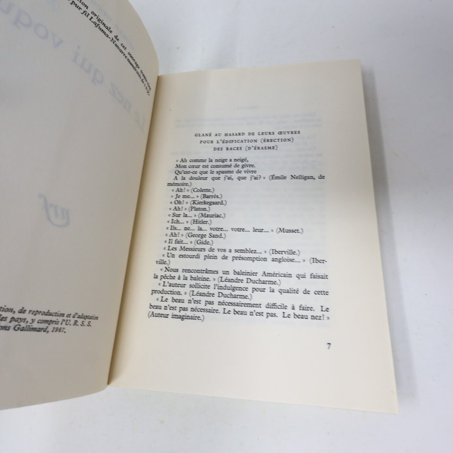 Réjean Ducharme Lot 5 Livres L'Hiver de Force/Dévadé/Nez qui Voque/Va Savoir PB